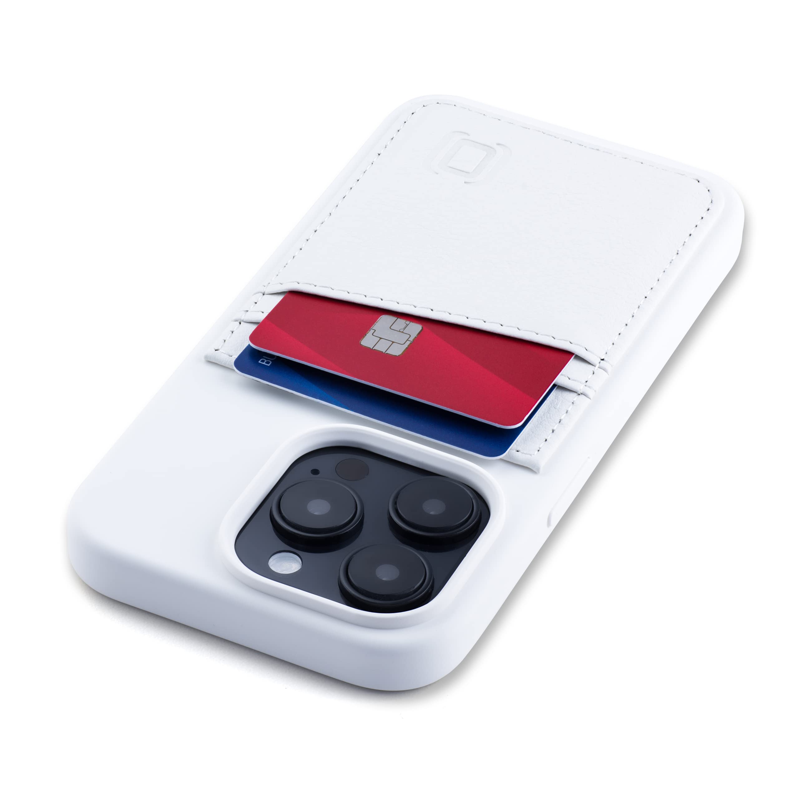 Foto 1 | Tarjetero Dockem Para Iphone 14 Pro Con Carcasa De Silicona Líquida, Color Blanco - Venta Internacional.
