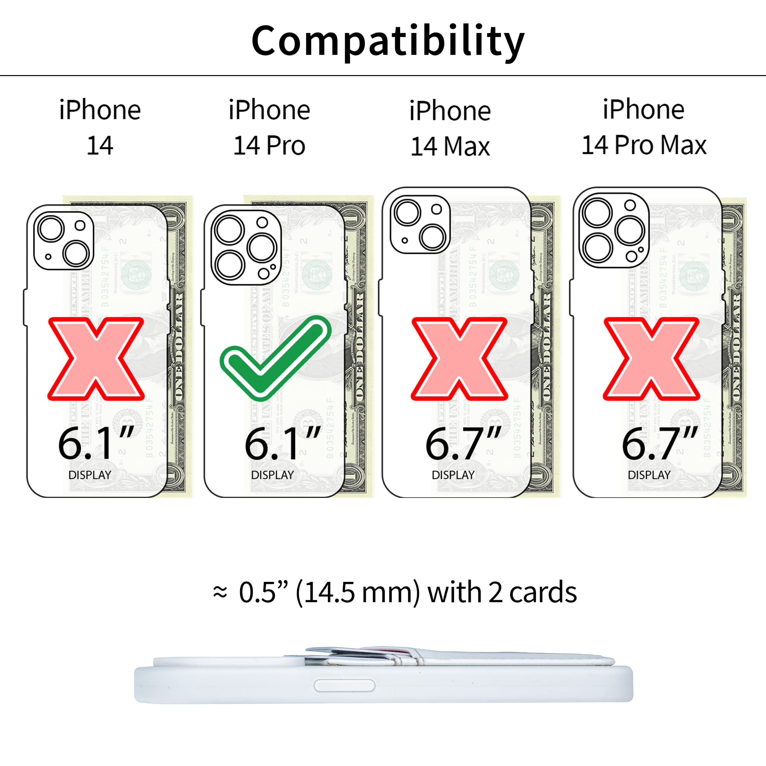 Foto 3 pulgar | Tarjetero Dockem Para Iphone 14 Pro Con Carcasa De Silicona Líquida, Color Blanco - Venta Internacional.