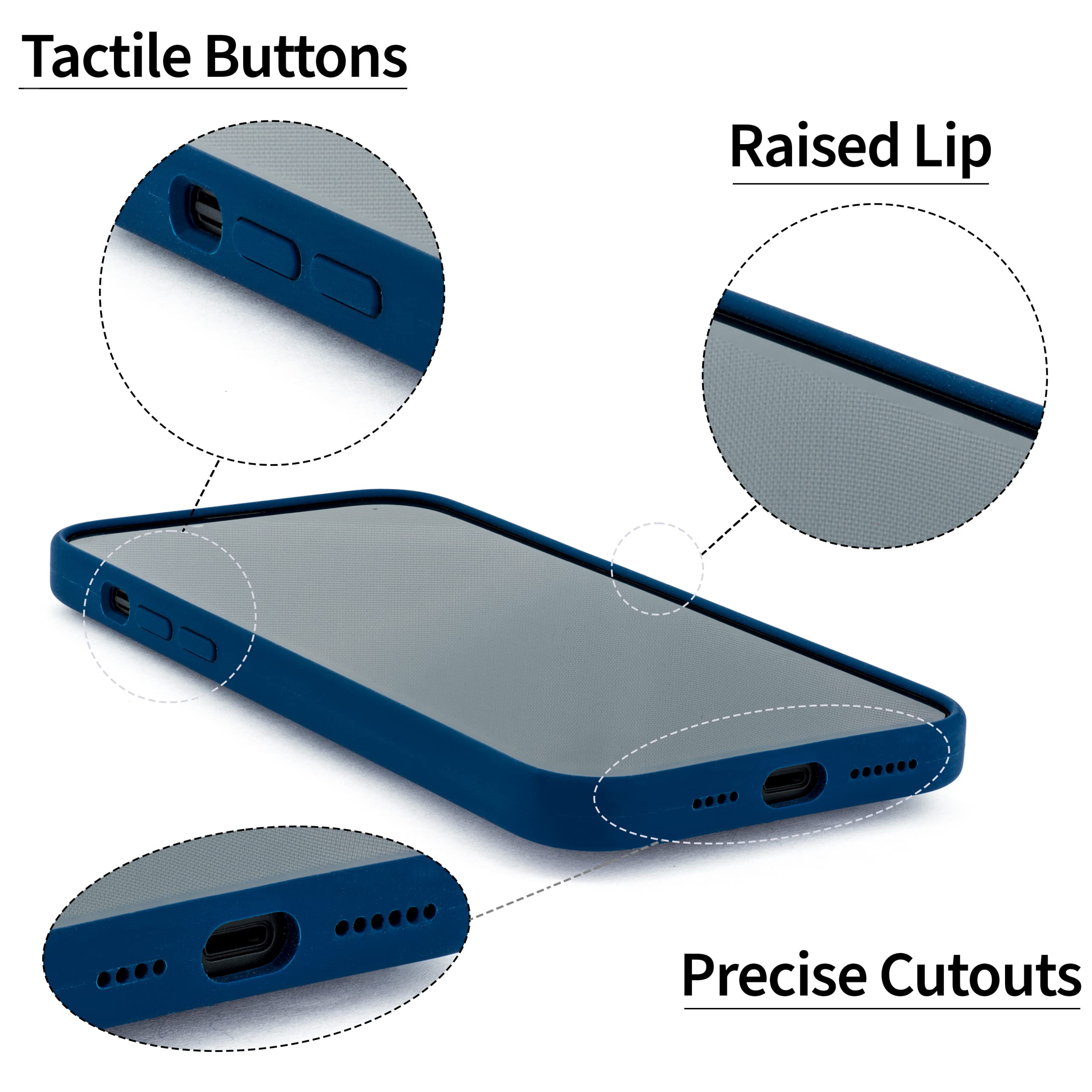 Foto 6 pulgar | Tarjetero Dockem Para Iphone 14 Con Carcasa De Silicona Líquida, Color Azul Marino - Venta Internacional.