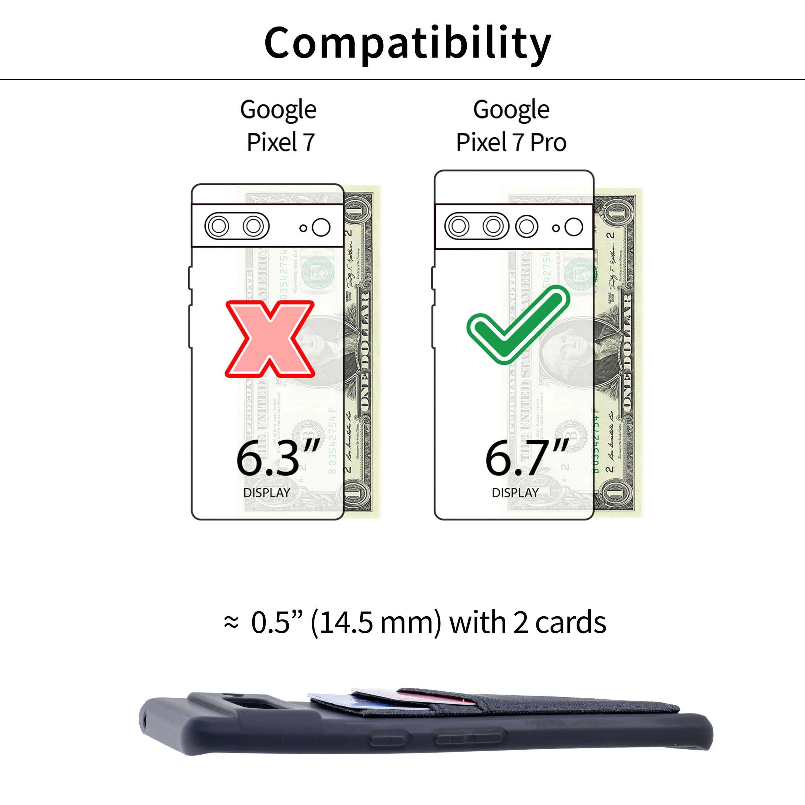 Foto 3 pulgar | Funda De Tarjeta Dockem Liquid Silicone Para Google Pixel 7 Pro Black - Venta Internacional.