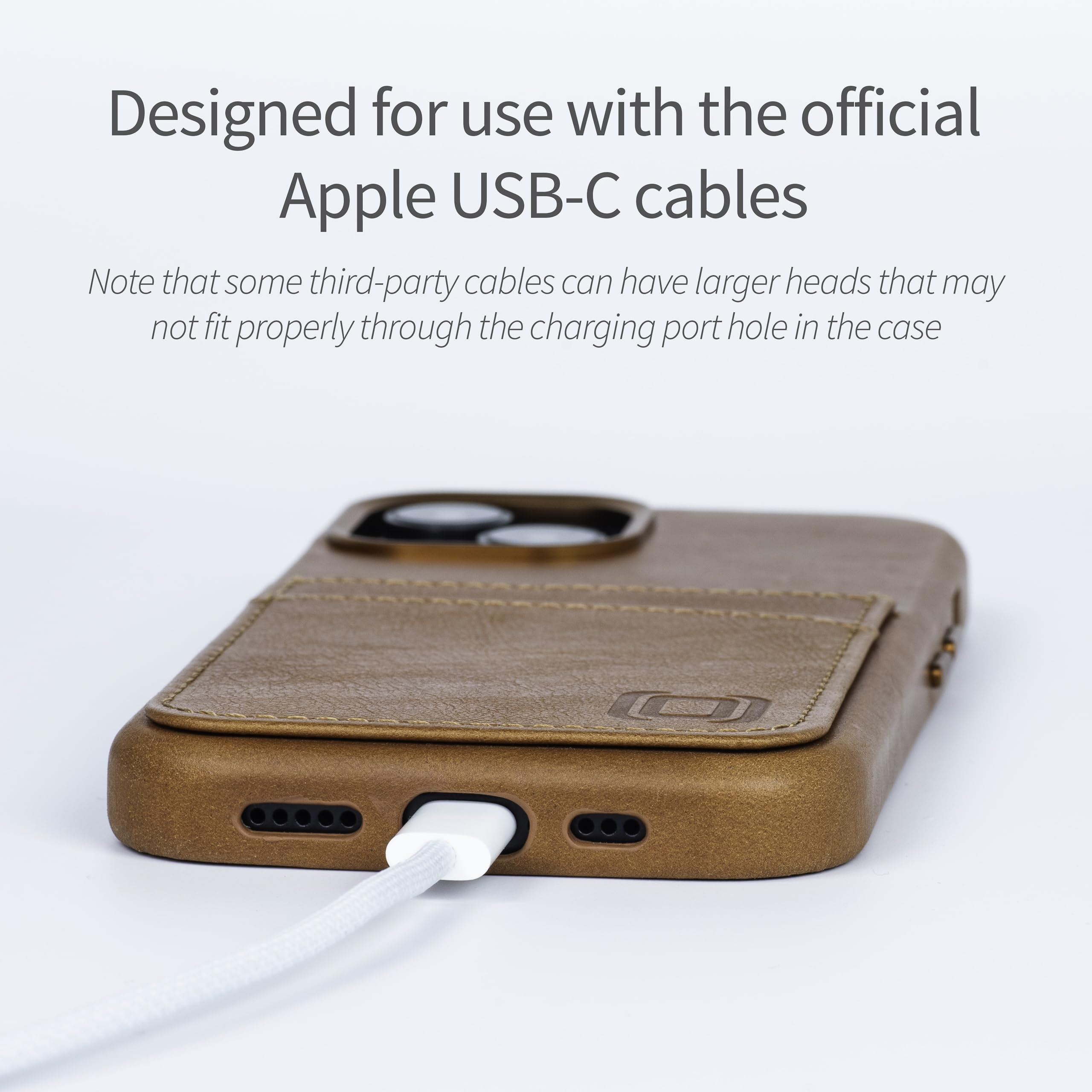 Foto 4 pulgar | Tarjetero Dockem De Piel Auténtica Para Iphone 15, Color Marrón Claro - Venta Internacional.