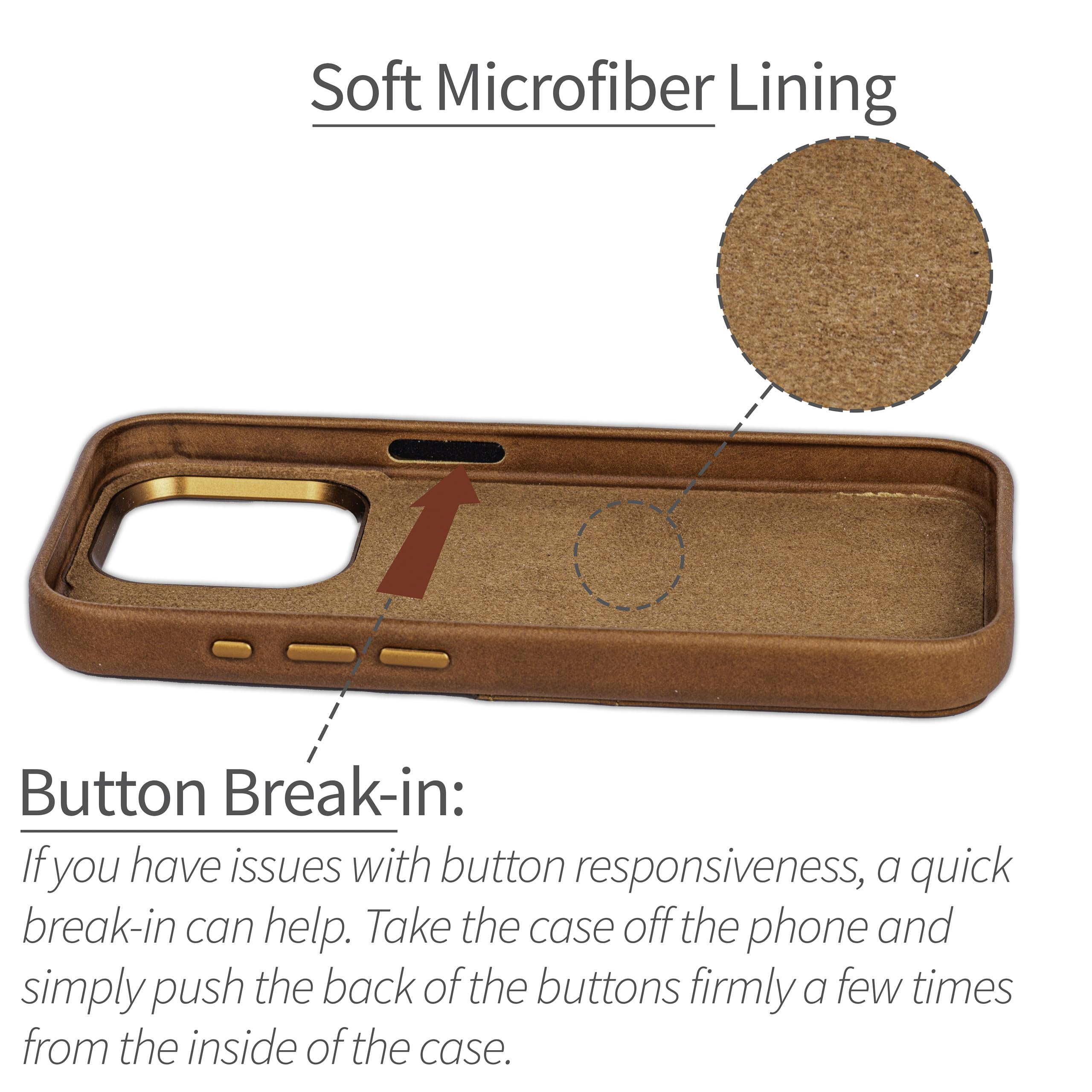 Foto 6 | Tarjetero Dockem De Piel Auténtica Para Iphone 15, Color Marrón Claro - Venta Internacional.