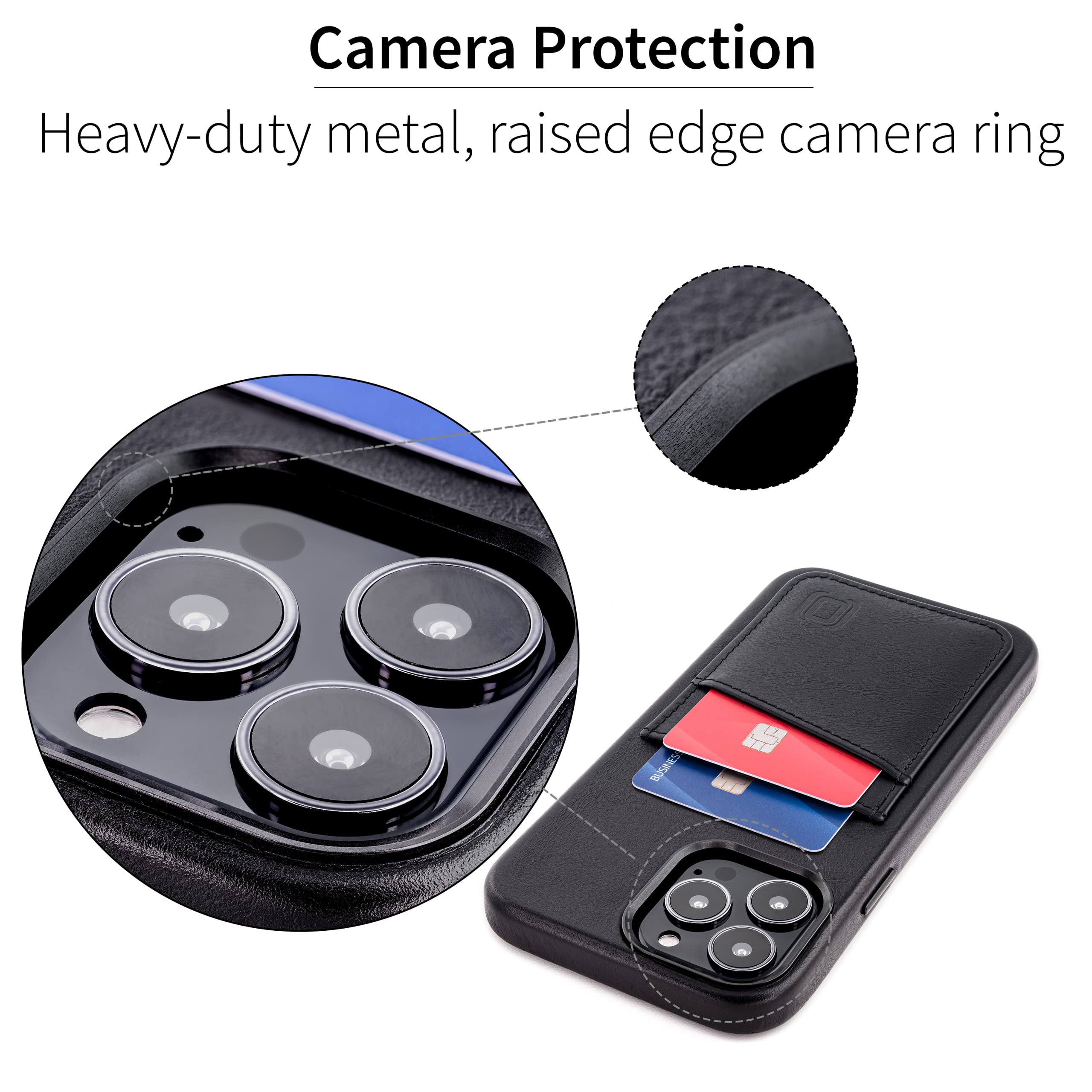 Foto 5 pulgar | Tarjetero Dockem De Piel Auténtica Para Iphone 13 Pro Max, Color Negro - Venta Internacional.