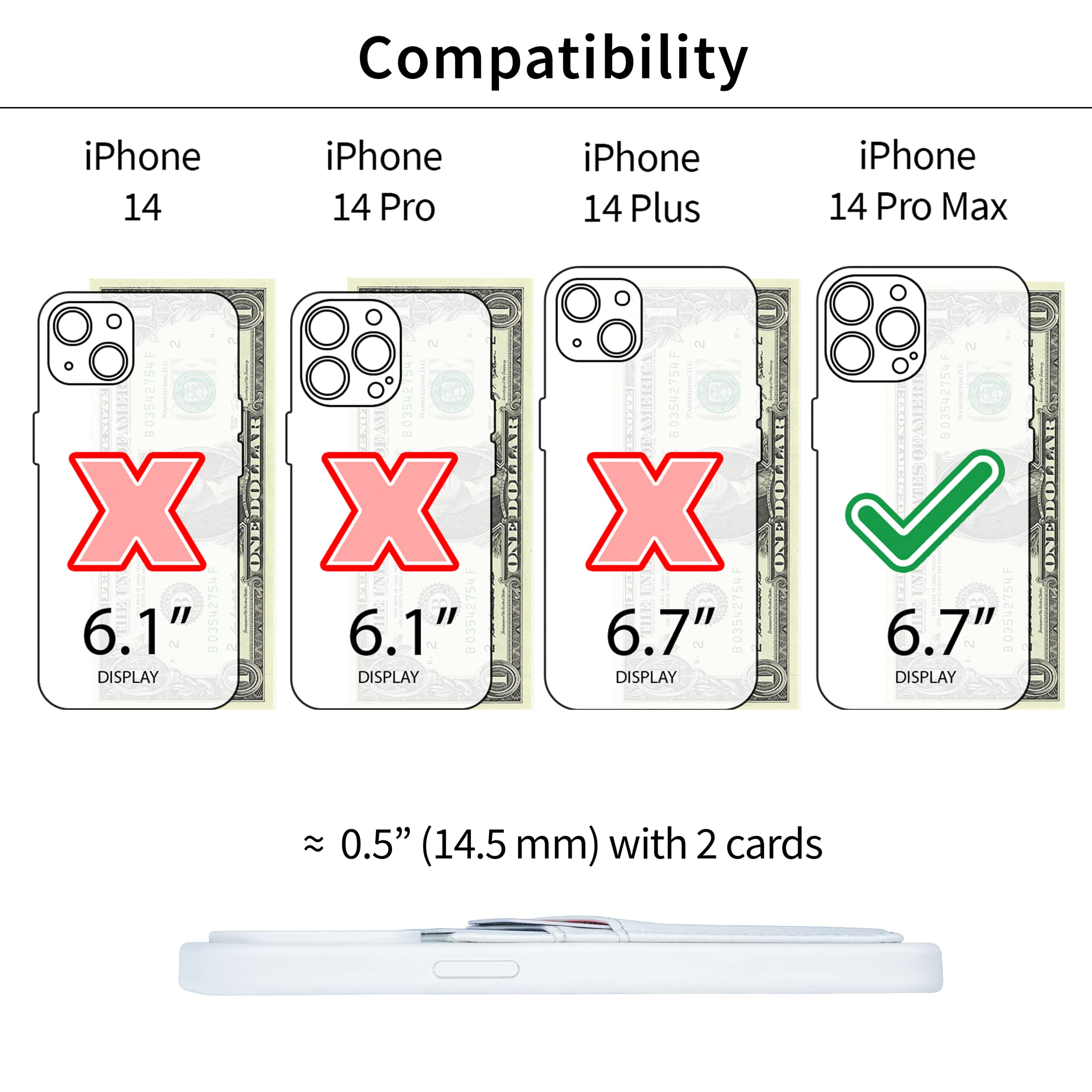 Foto 2 | Funda De Tarjeta Dockem Para Iphone 14 Pro Max Con Carcasa De Silicona Líquida - Venta Internacional.