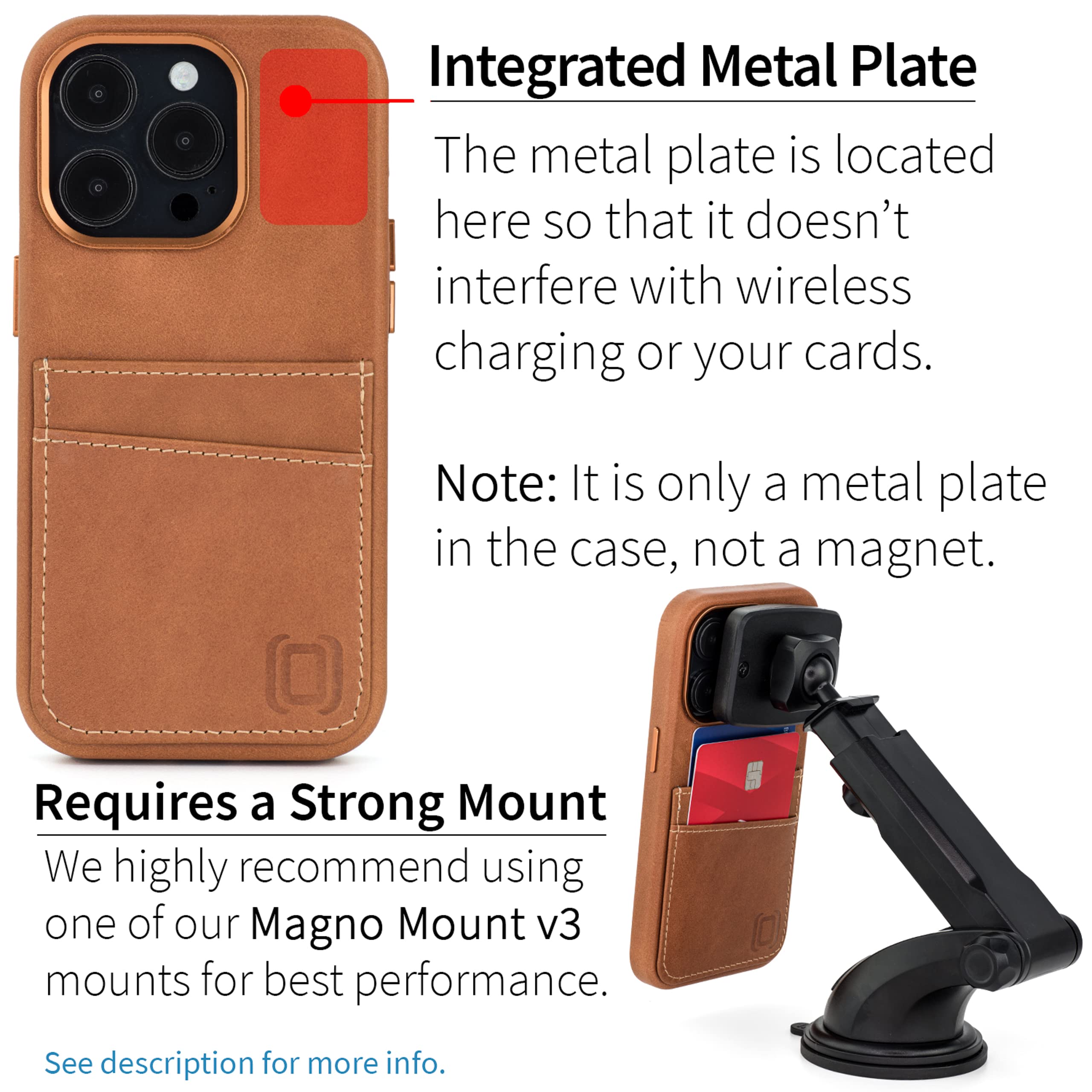 Foto 4 pulgar | Funda De Piel Auténtica Dockem Para Iphone 14 Pro, Color Marrón Claro - Venta Internacional.