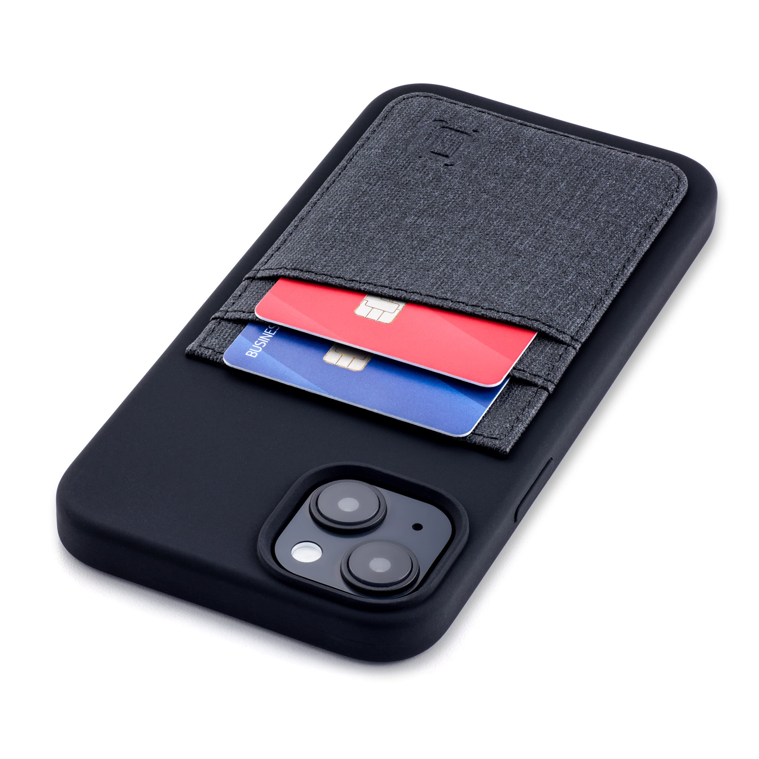 Tarjetero Dockem Para Iphone 14 Plus Con Silicona Líquida, Color Negro - Venta Internacional.