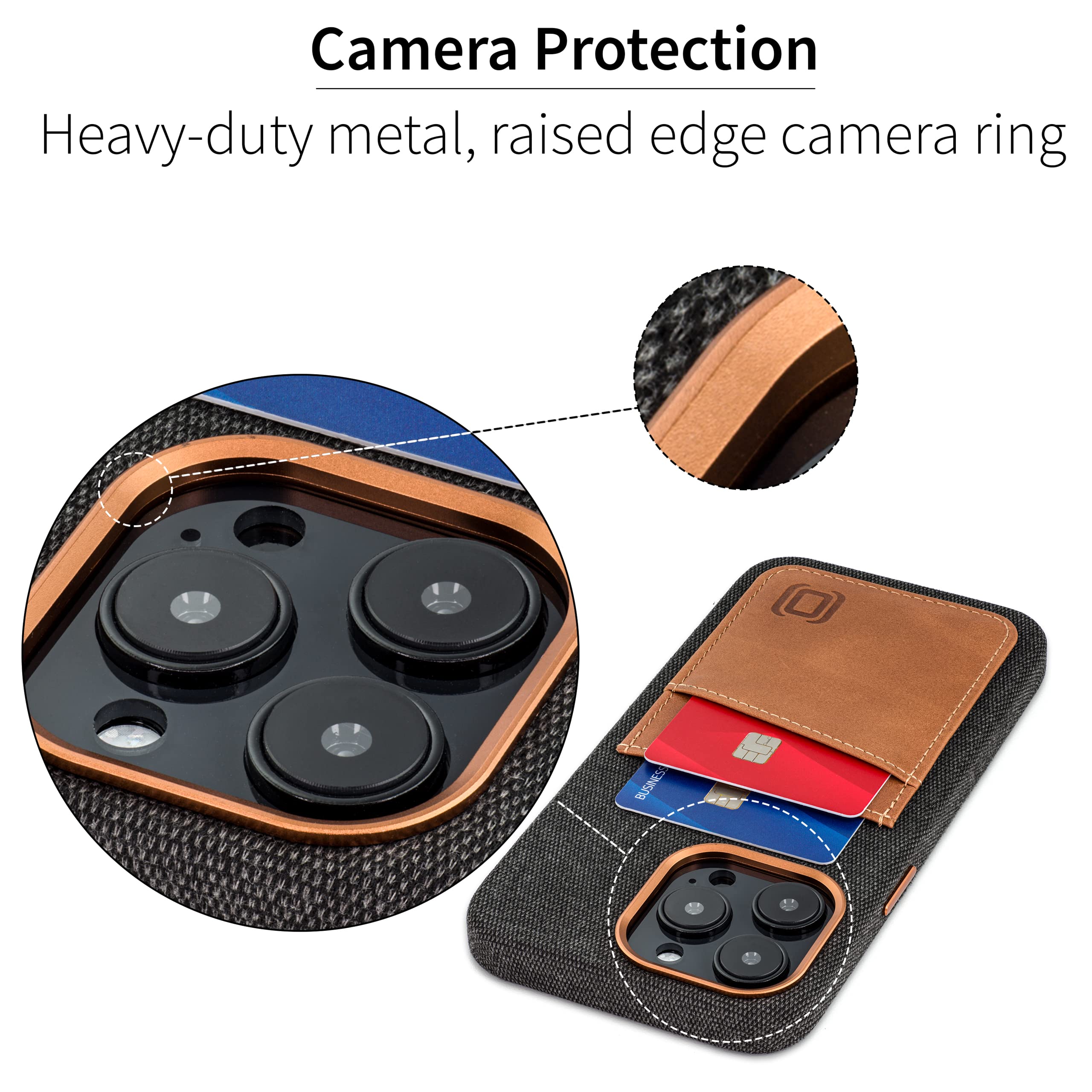 Foto 5 pulgar | Tarjetero De Tela Dockem Para Iphone 14 Pro Max Con Placa De Metal - Venta Internacional.