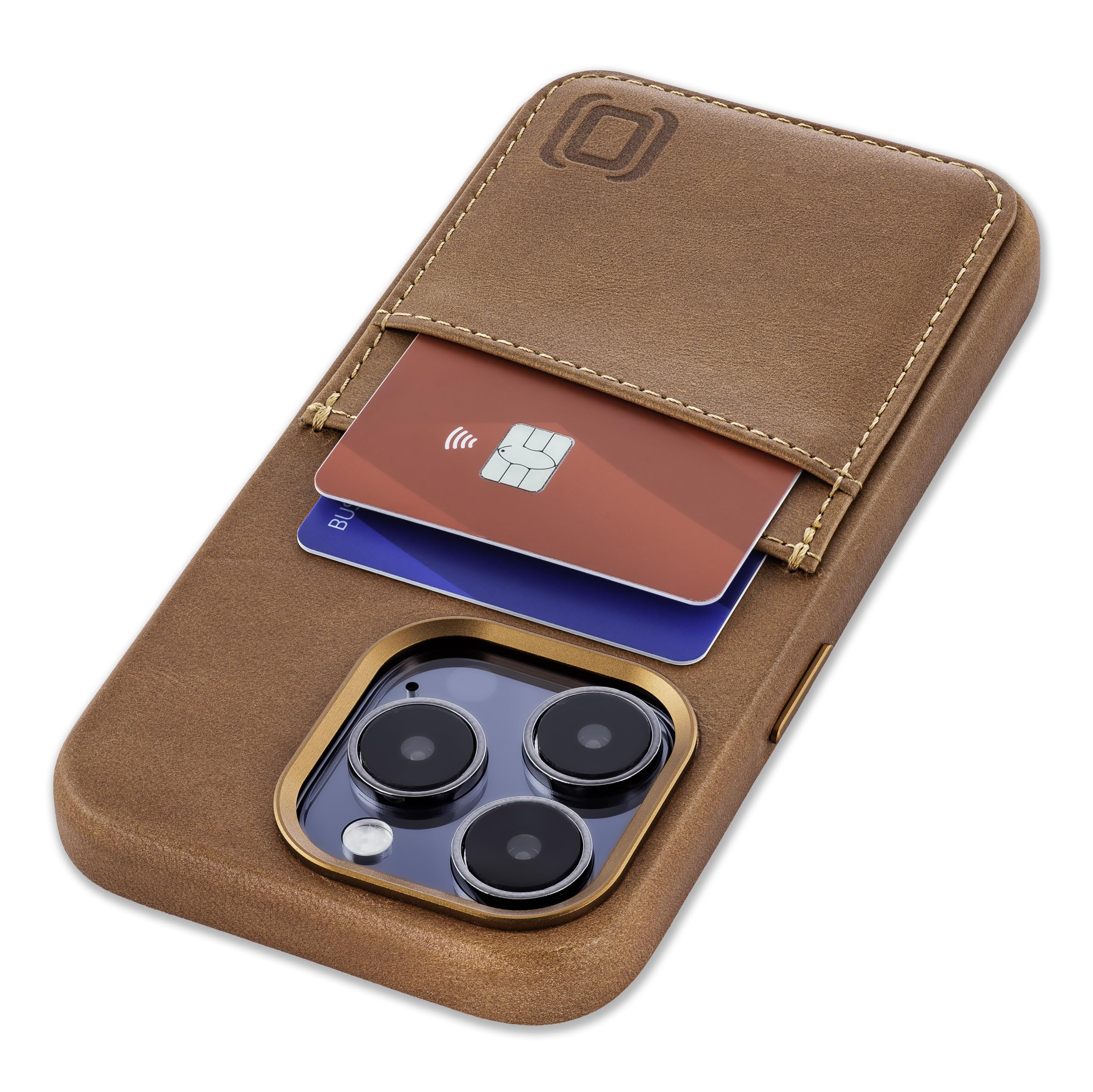 Foto 1 | Tarjetero Dockem De Piel Auténtica Para Iphone 15 Pro, Color Marrón Claro - Venta Internacional.
