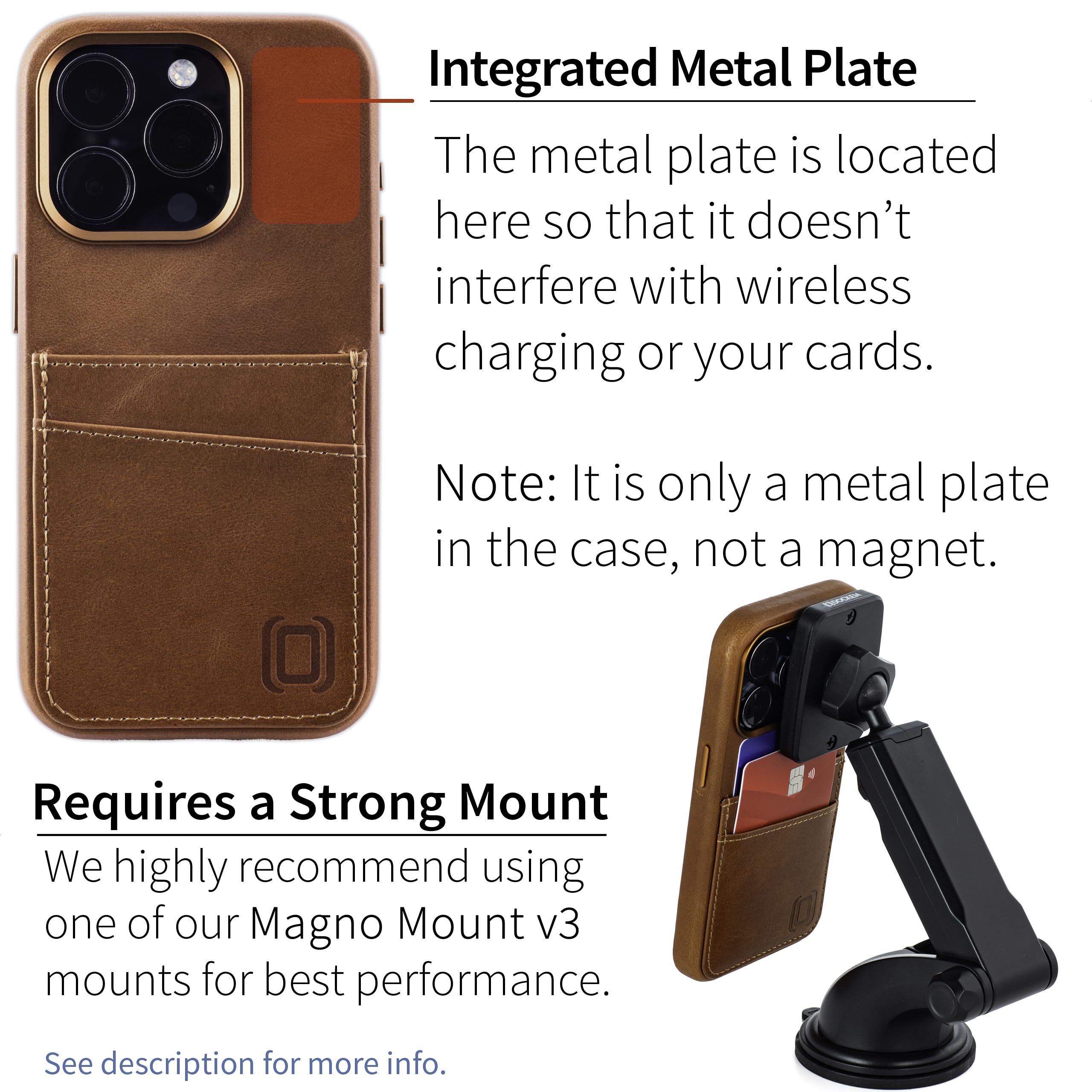 Foto 5 pulgar | Tarjetero Dockem De Piel Auténtica Para Iphone 15 Pro, Color Marrón Claro - Venta Internacional.