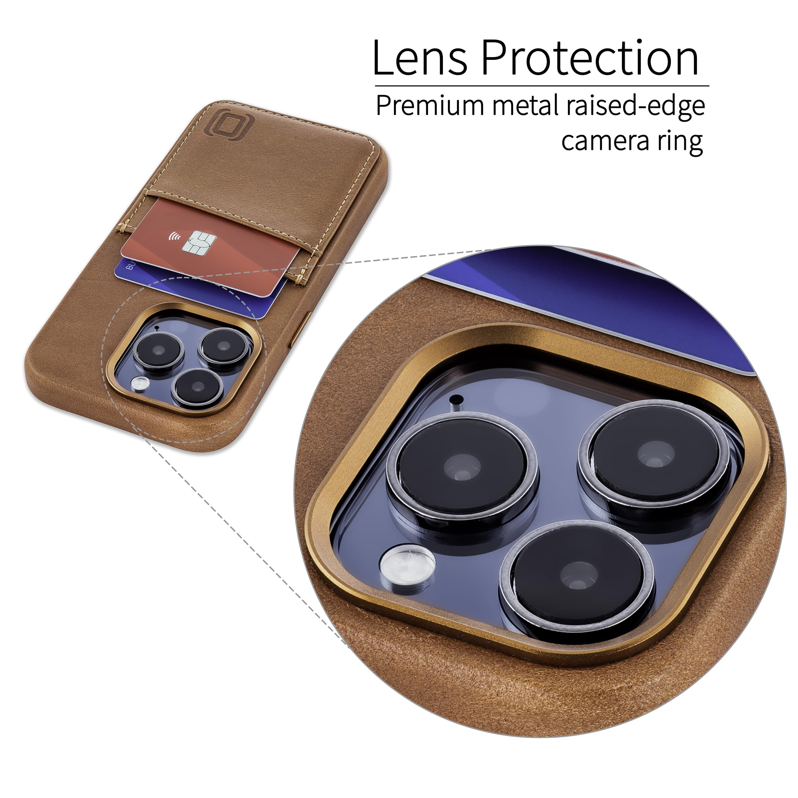 Foto 7 | Tarjetero Dockem De Piel Auténtica Para Iphone 15 Pro, Color Marrón Claro - Venta Internacional.