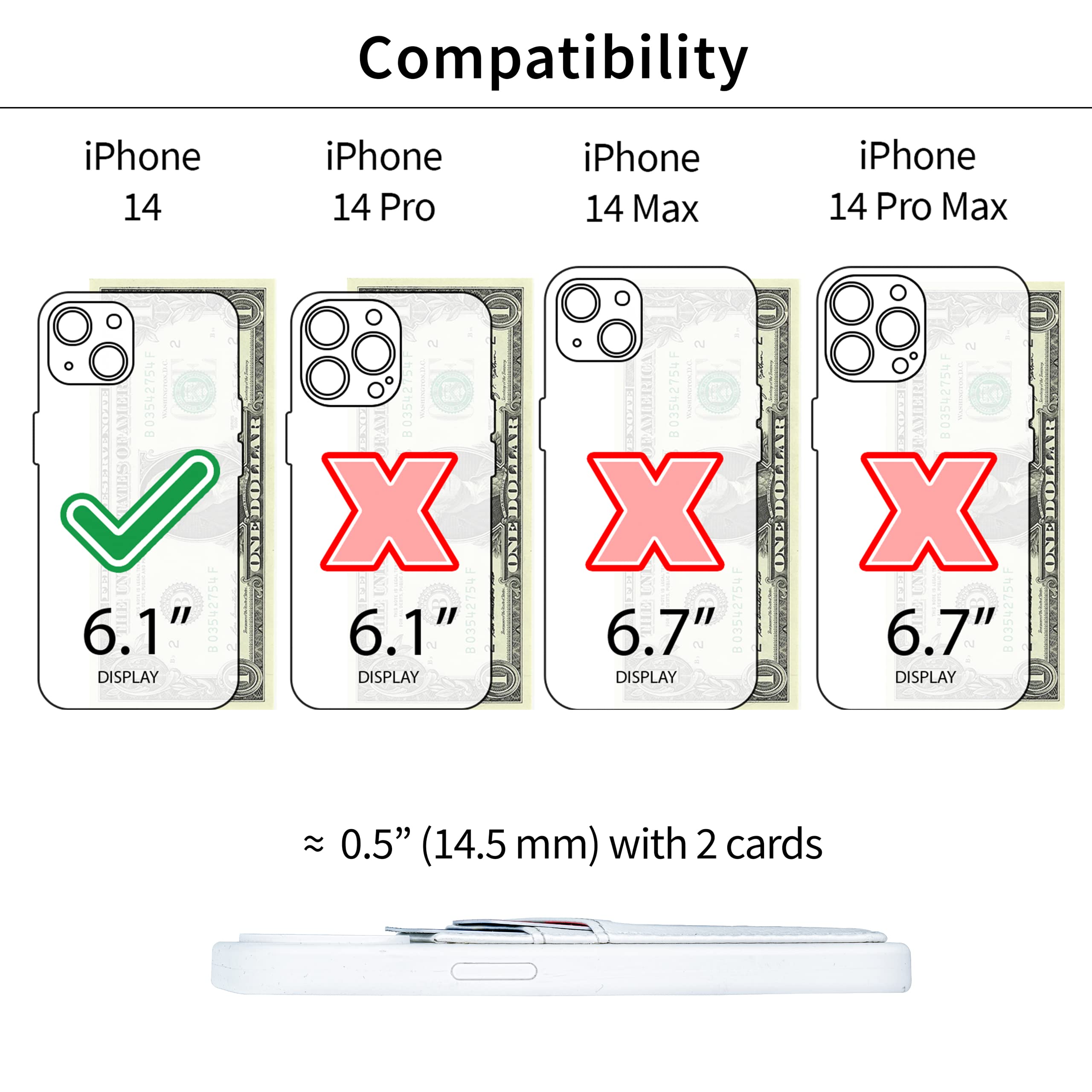Foto 2 | Tarjetero Dockem M2l Para Iphone 14 Con Carcasa De Silicona Líquida - Venta Internacional.