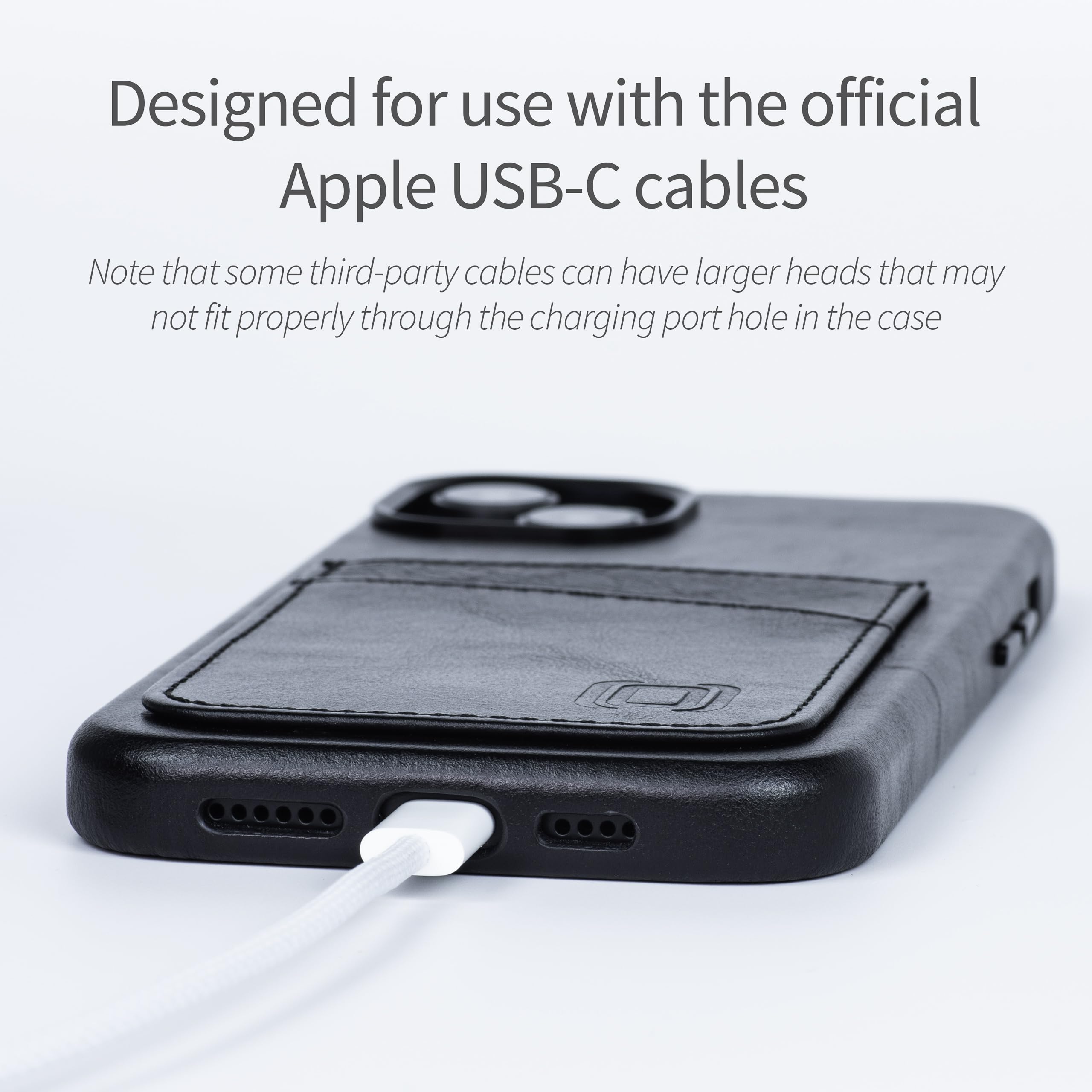 Foto 4 pulgar | Tarjetero Dockem De Piel Auténtica Para Iphone 15 Plus, Color Negro - Venta Internacional.