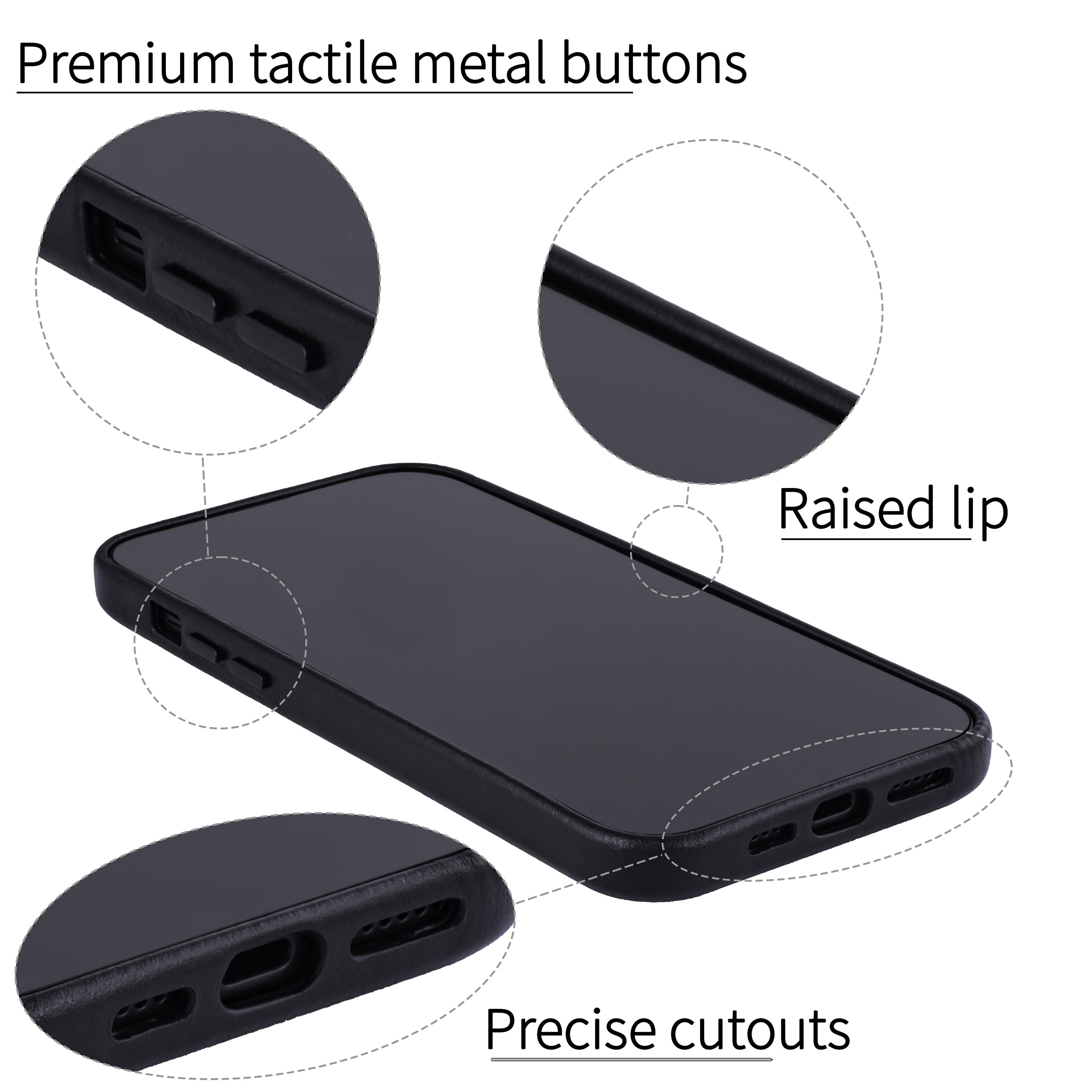 Foto 5 | Tarjetero Dockem De Piel Auténtica Para Iphone 15 Plus, Color Negro - Venta Internacional.