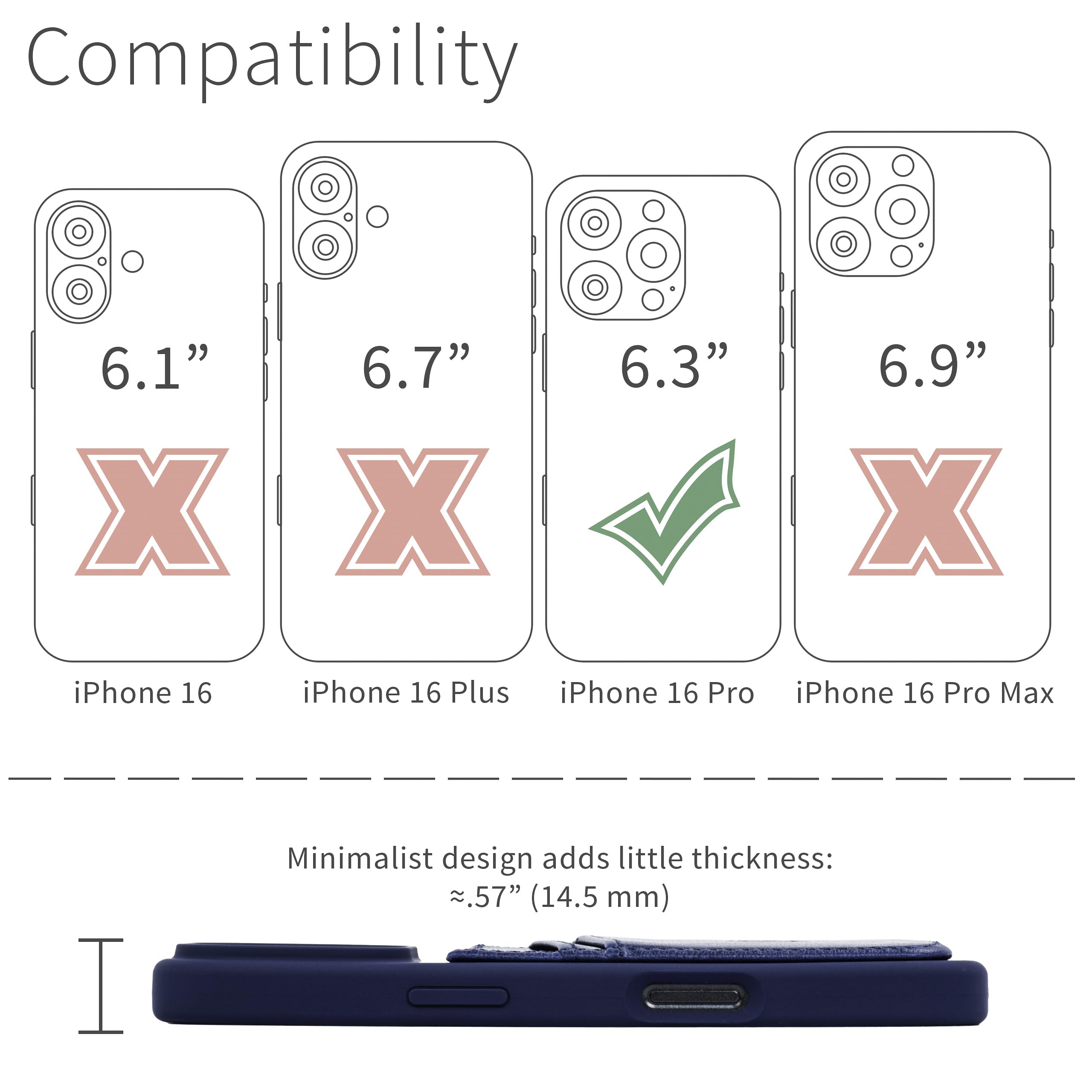 Foto 2 | Tarjetero Dockem Para Iphone 16 Pro Con Carcasa De Silicona Líquida - Venta Internacional.