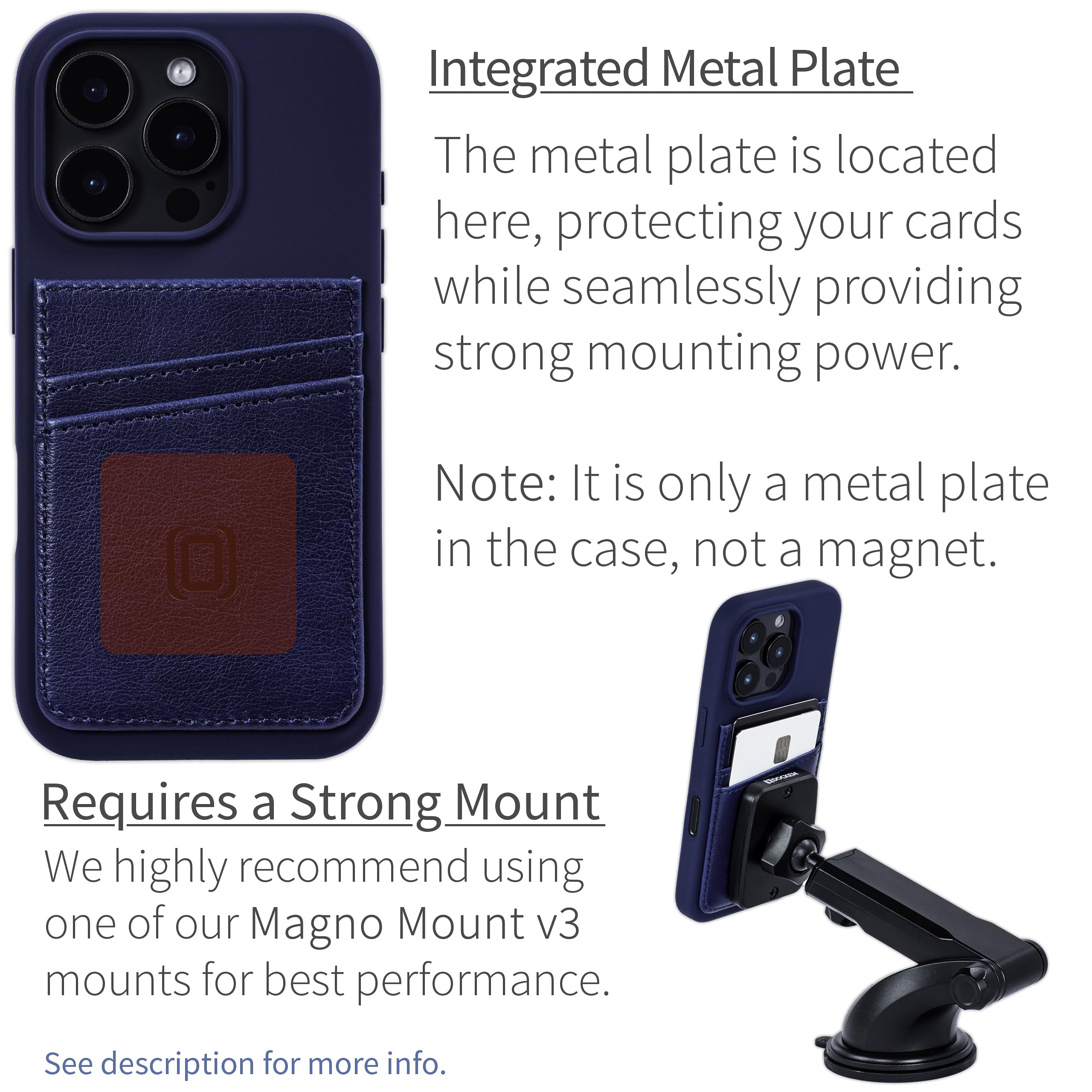 Foto 4 pulgar | Tarjetero Dockem Para Iphone 16 Pro Con Carcasa De Silicona Líquida - Venta Internacional.
