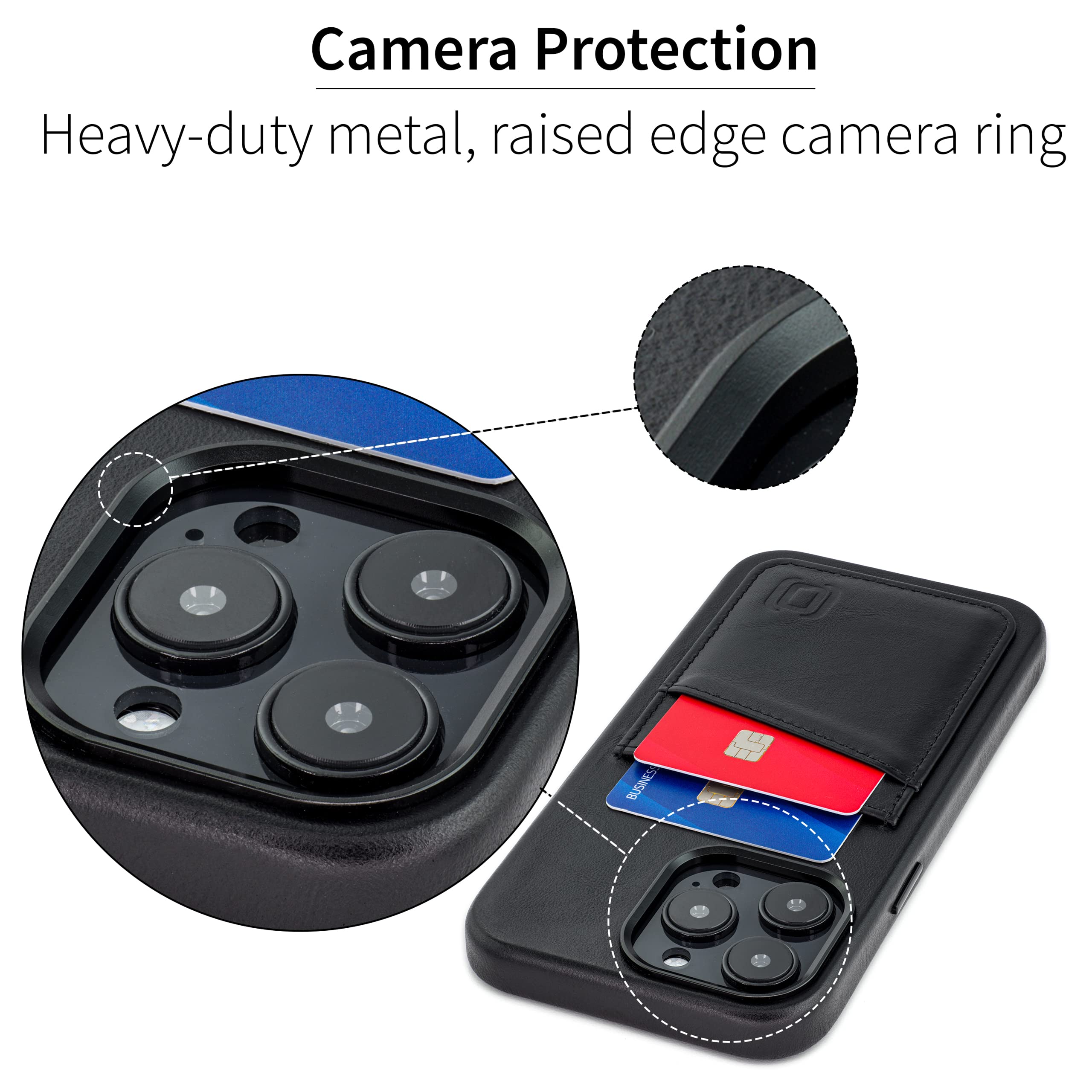 Foto 4 | Funda De Piel Auténtica Dockem Para Iphone 14 Pro Max, Color Negro - Venta Internacional.