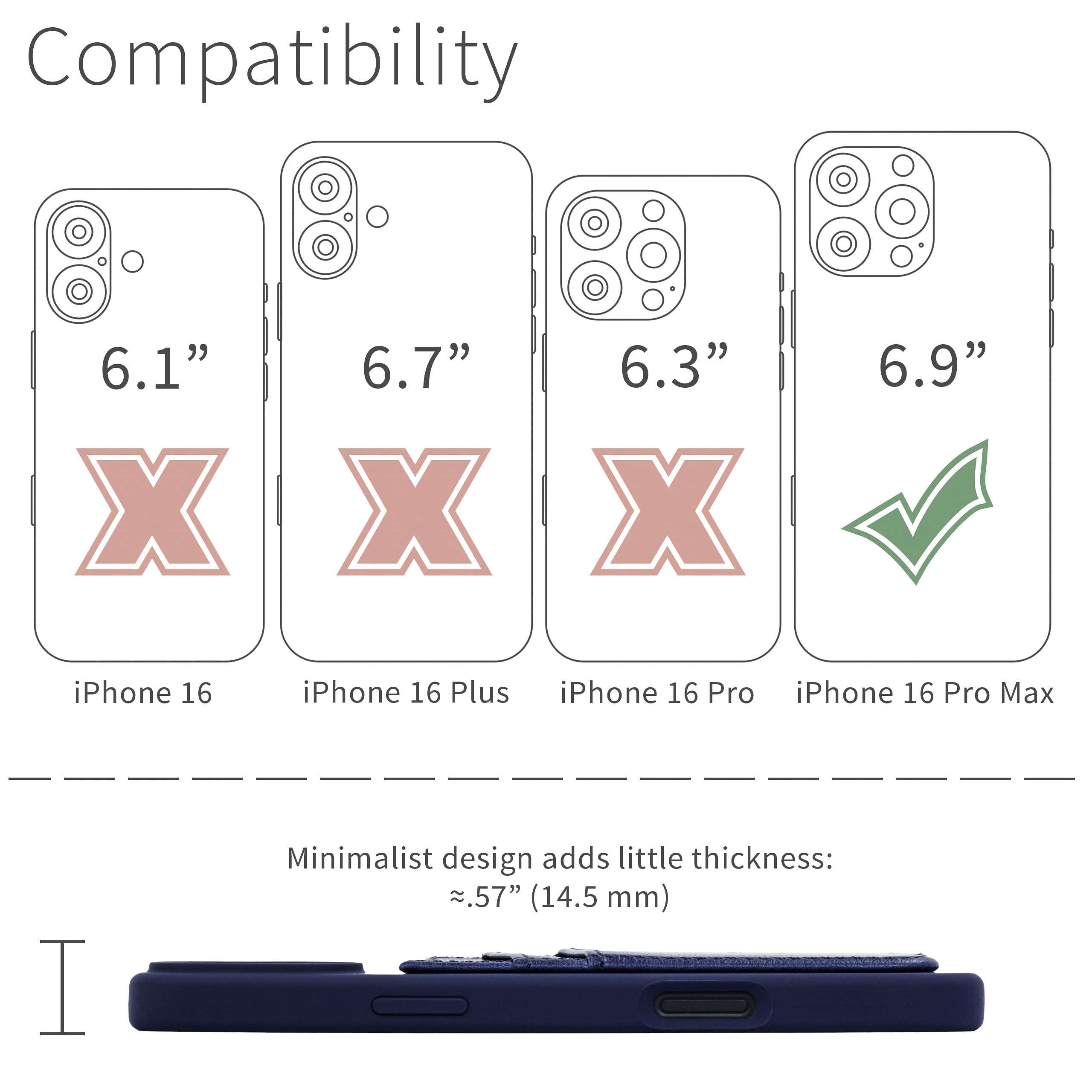 Foto 3 pulgar | Tarjetero Dockem Para Iphone 16 Pro Max Con Silicona Líquida - Venta Internacional.