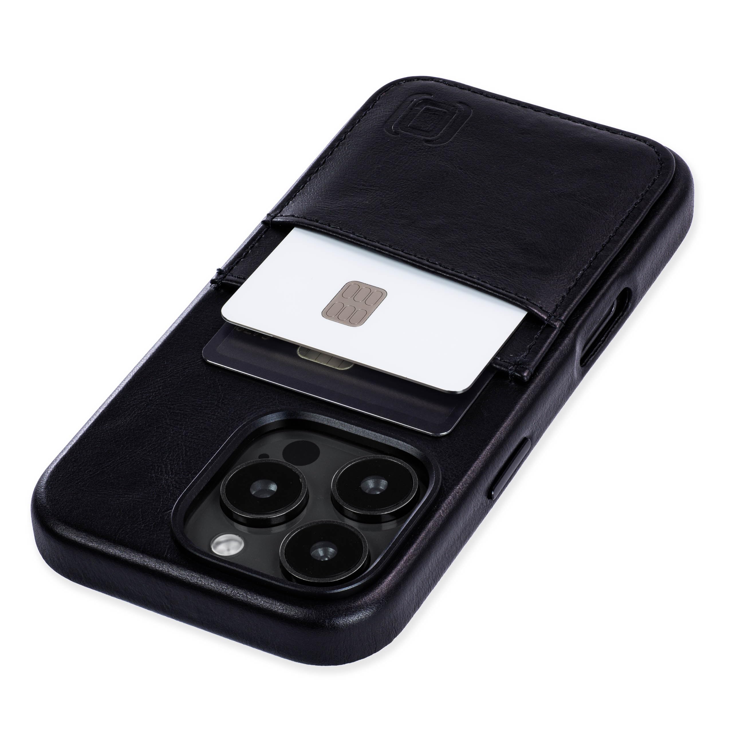 Tarjetero Dockem De Piel Auténtica Para Iphone 16 Pro, Color Negro - Venta Internacional.