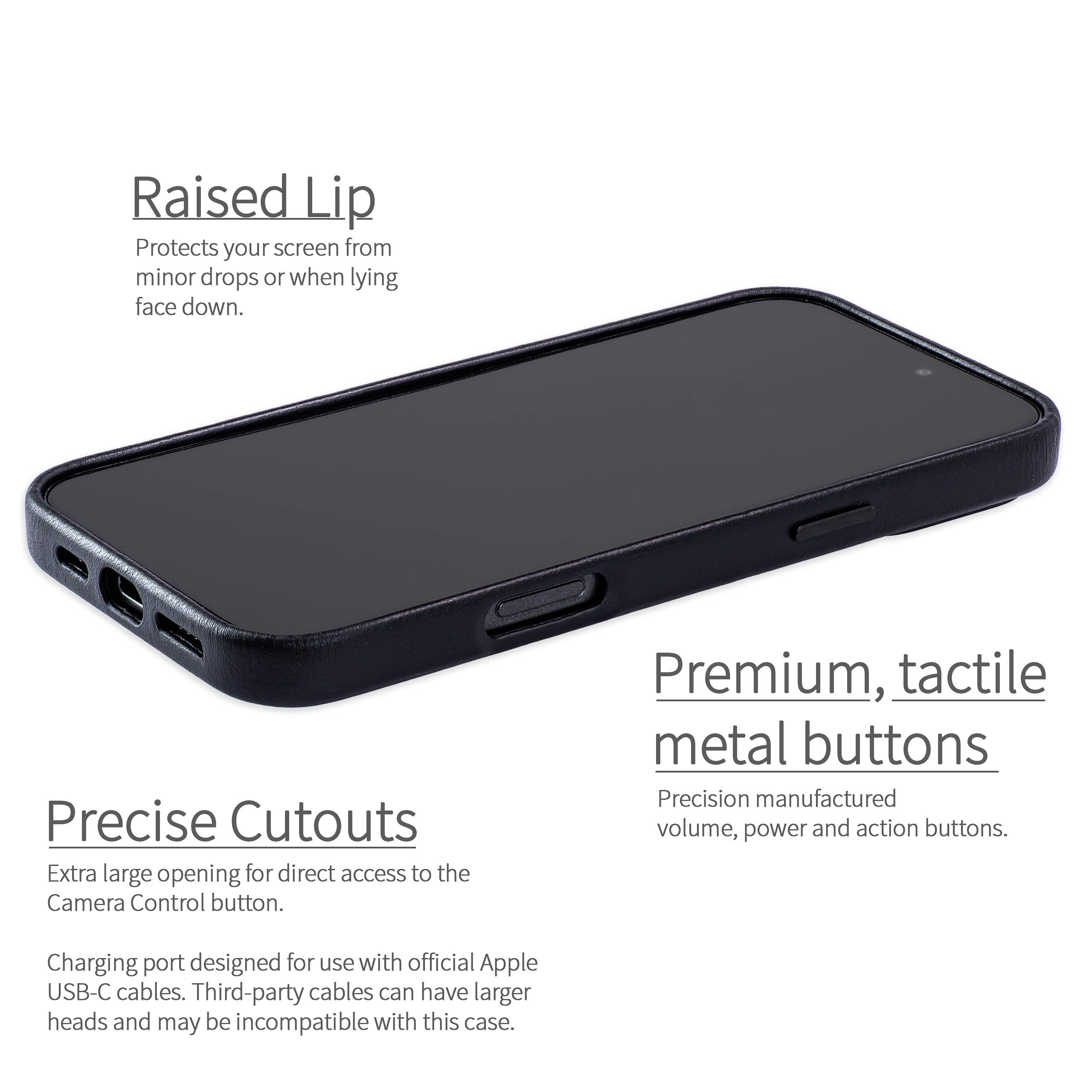 Foto 4 pulgar | Tarjetero Dockem De Piel Auténtica Para Iphone 16 Pro, Color Negro - Venta Internacional.