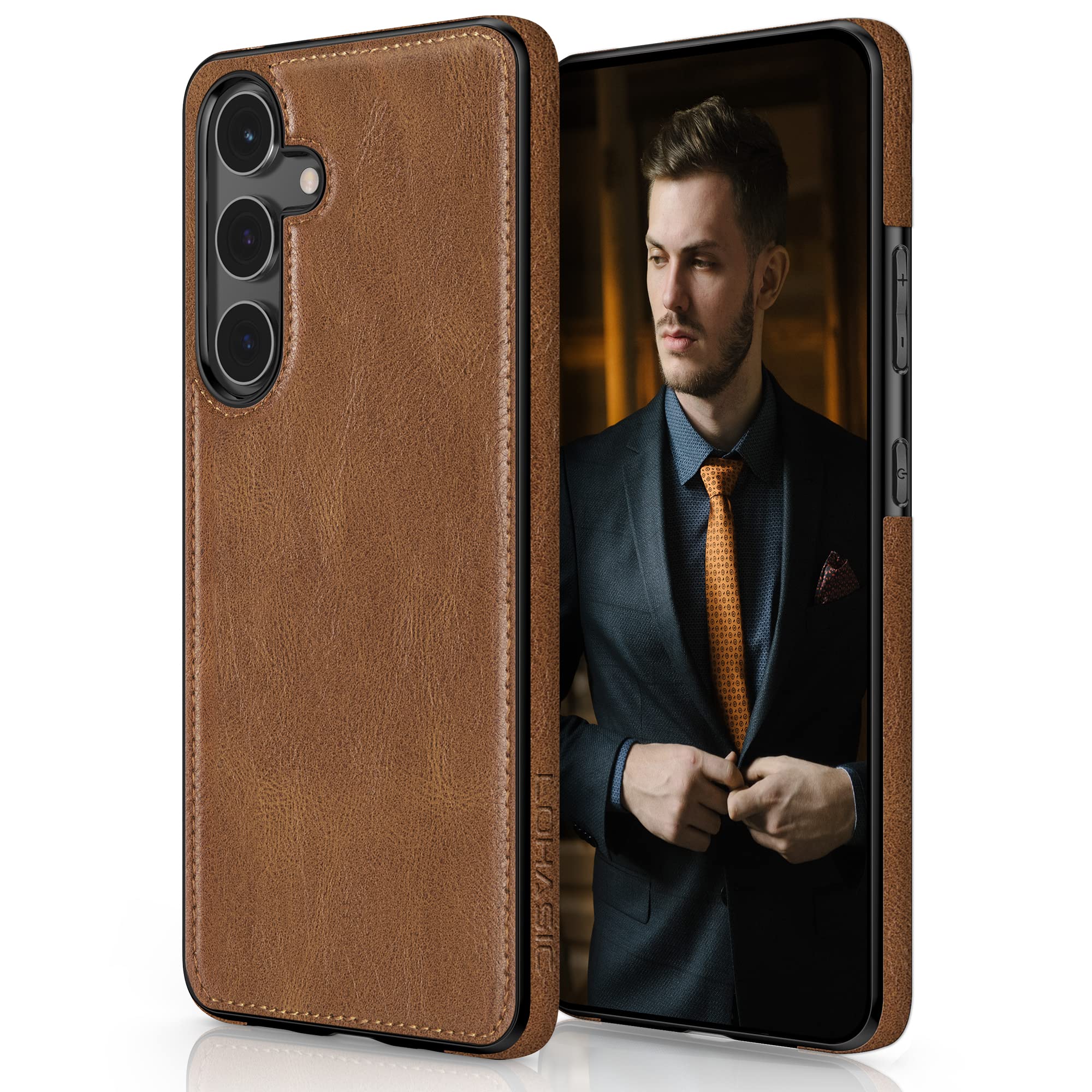 Foto 2 pulgar | Funda De Teléfono Lohasic Para Samsung Galaxy A54 5g De Piel Sintética, Color Marrón - Venta Internacional.