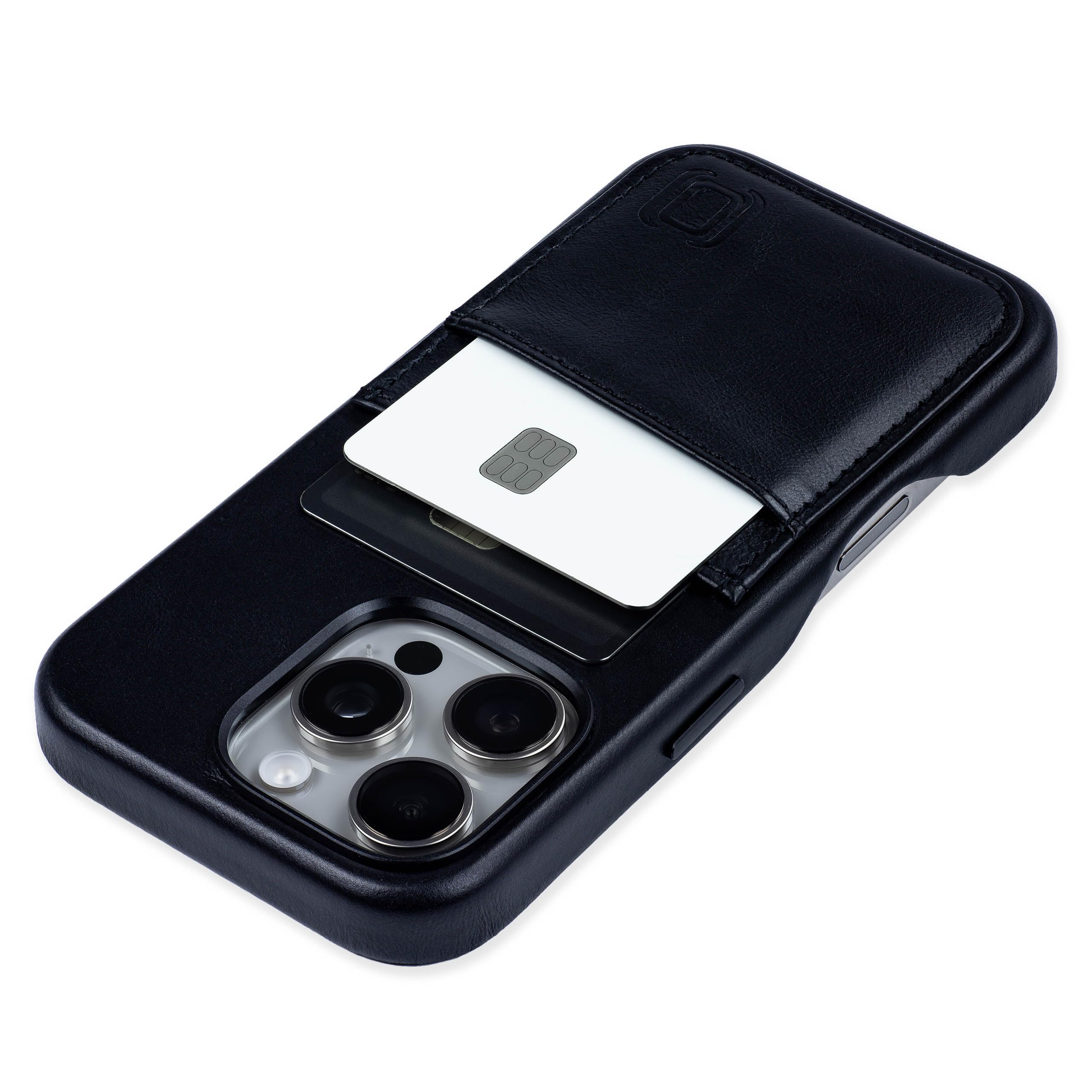 Tarjetero Dockem Genuine Leather V2 Para Iphone 16 Pro, Color Negro - Venta Internacional. $1,120
