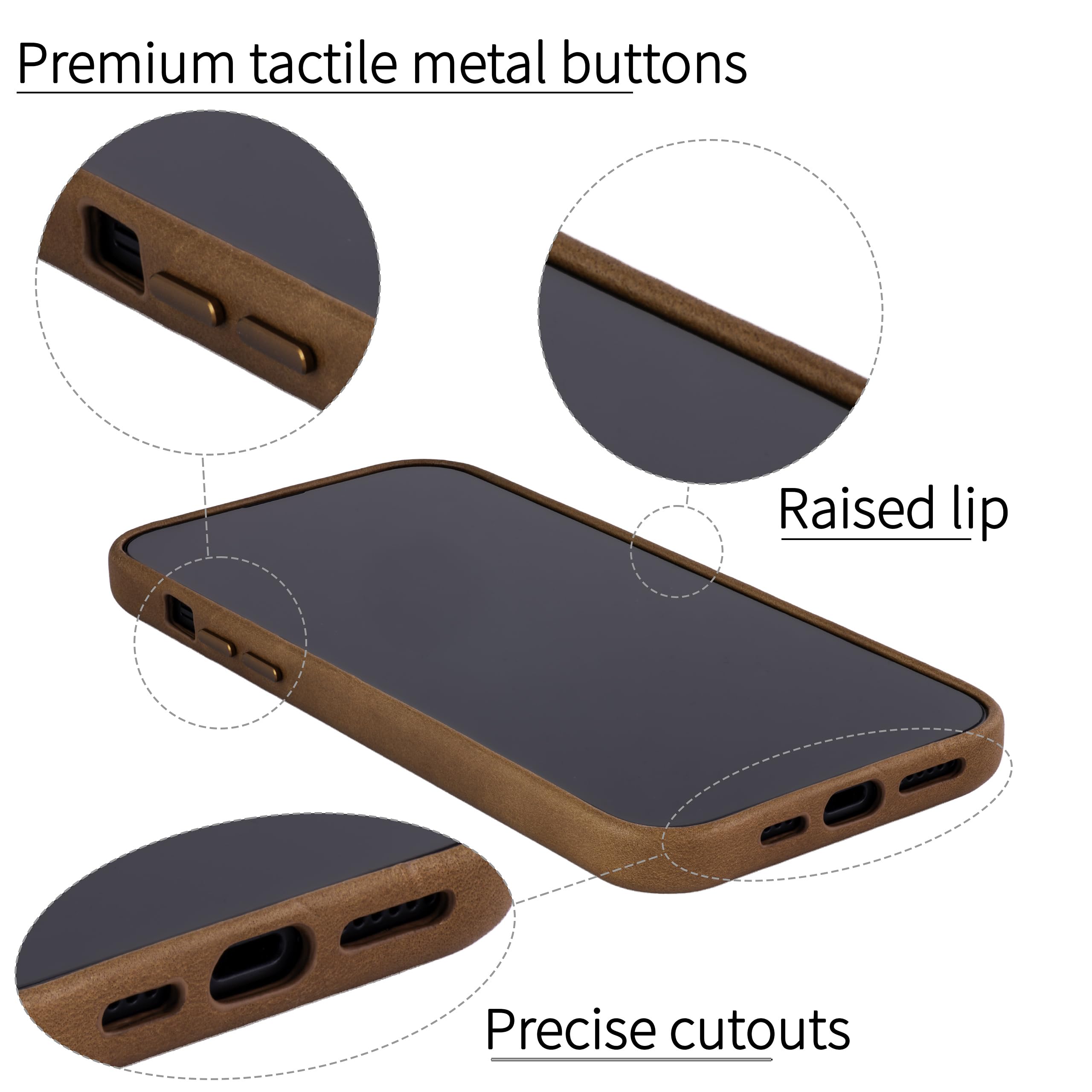 Foto 6 pulgar | Tarjetero Dockem De Piel Auténtica Para Iphone 15 Plus Light Br - Venta Internacional.