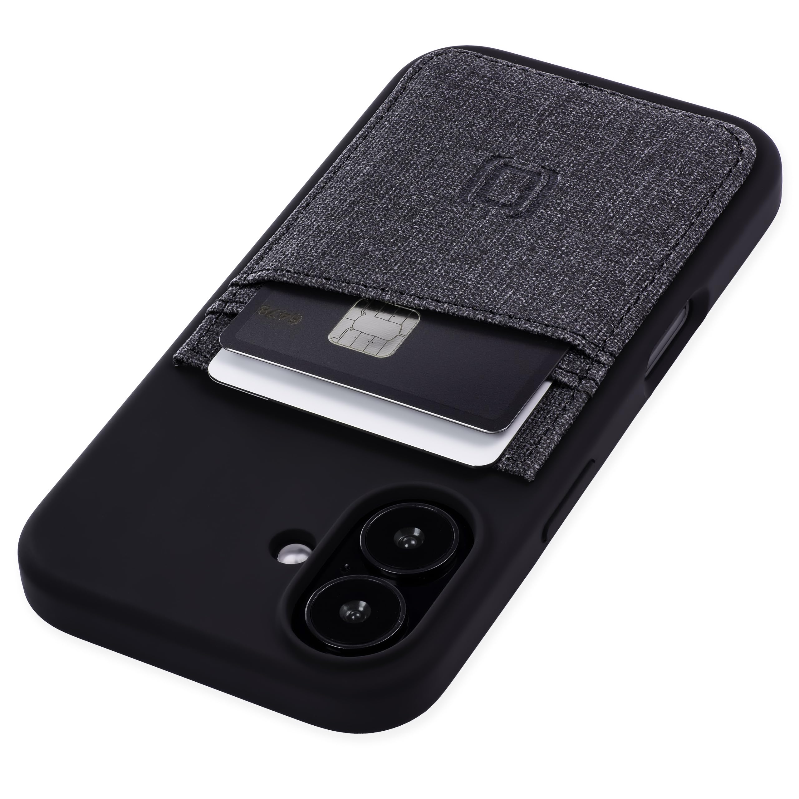 Foto 2 pulgar | Tarjetero Dockem Para Iphone 16 Con Carcasa De Silicona Líquida, Color Negro - Venta Internacional.