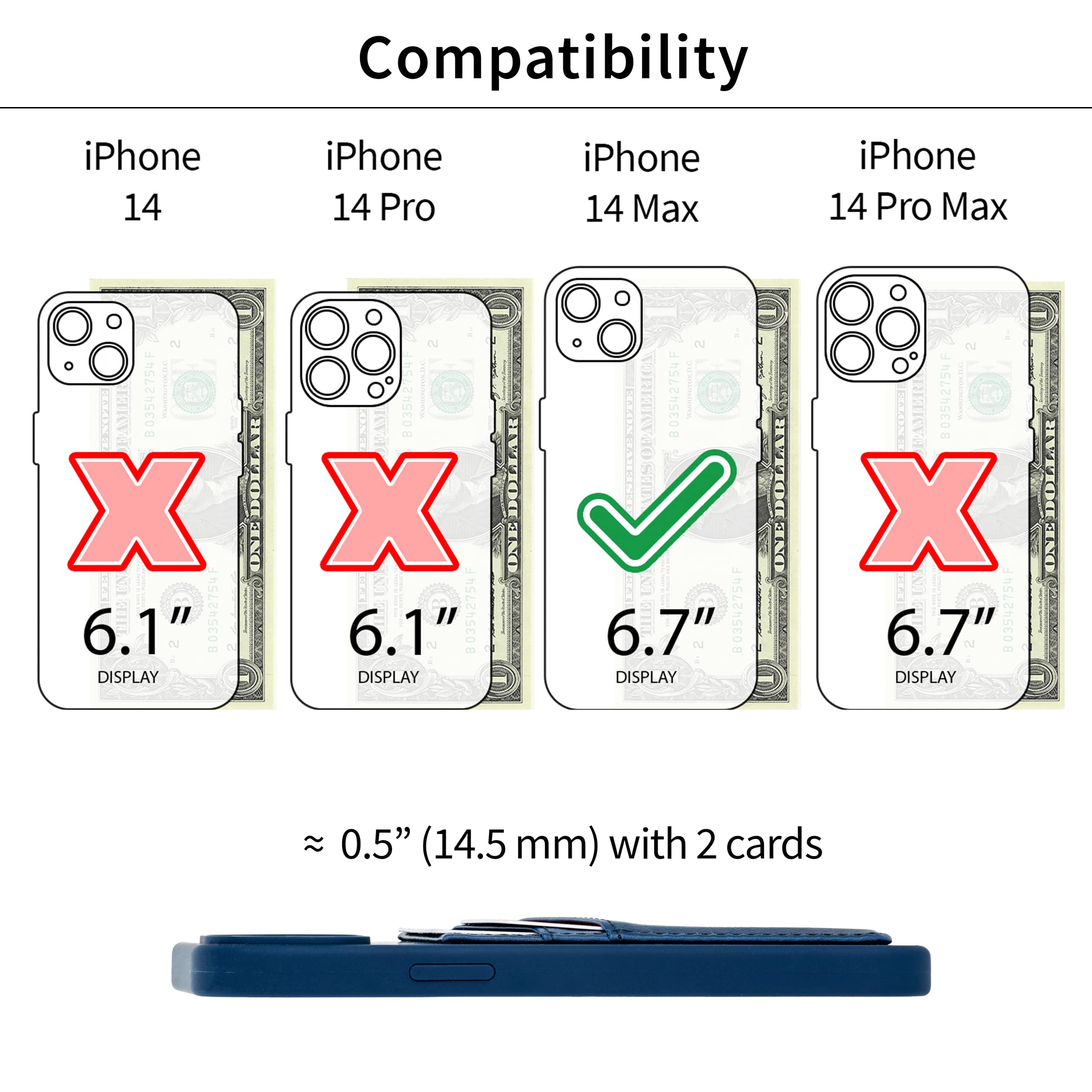 Foto 3 pulgar | Tarjetero Dockem M2l Para Iphone 14 Plus Con Silicona Líquida - Venta Internacional.