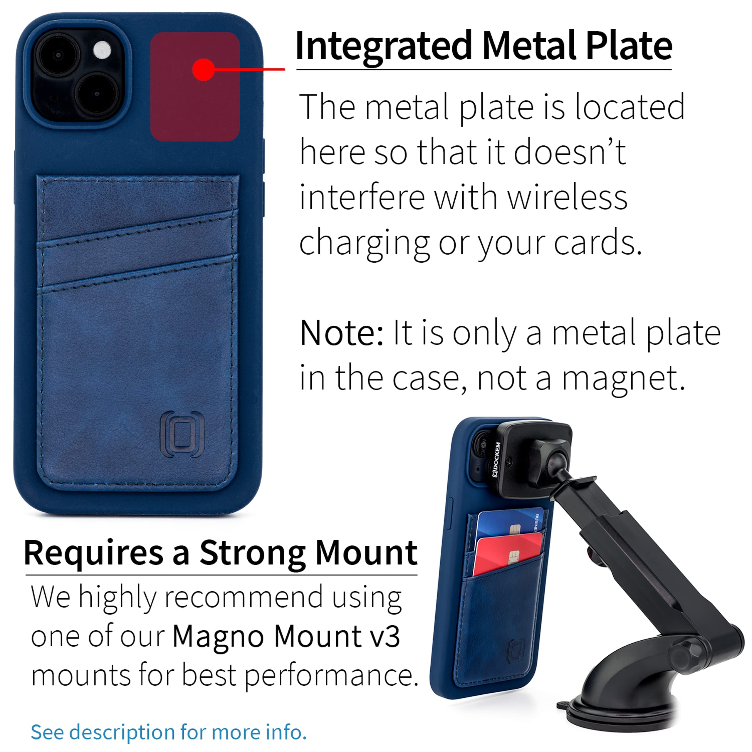 Foto 4 pulgar | Tarjetero Dockem M2l Para Iphone 14 Plus Con Silicona Líquida - Venta Internacional.