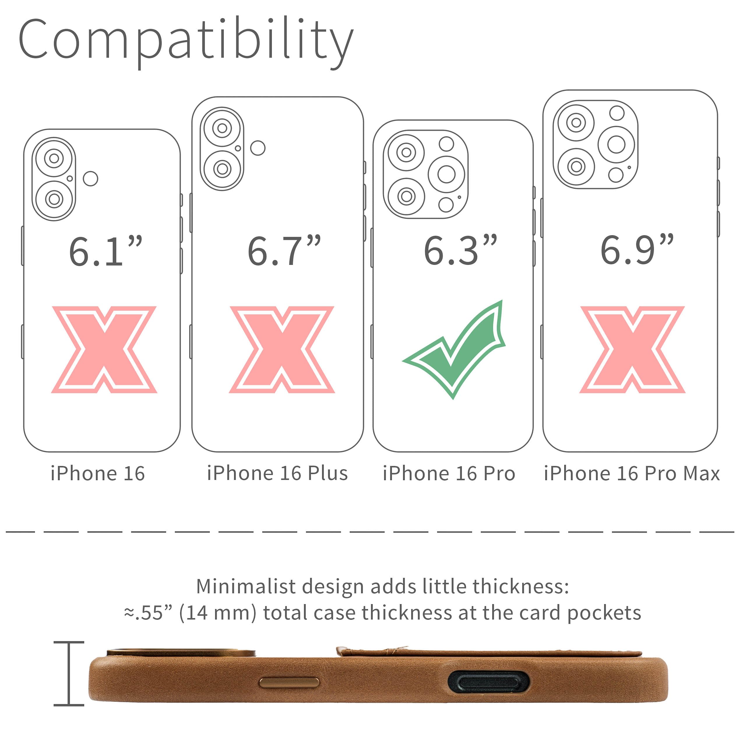 Foto 3 pulgar | Tarjetero Dockem Genuine Leather V2 Para Iphone 16 Pro - Venta Internacional.
