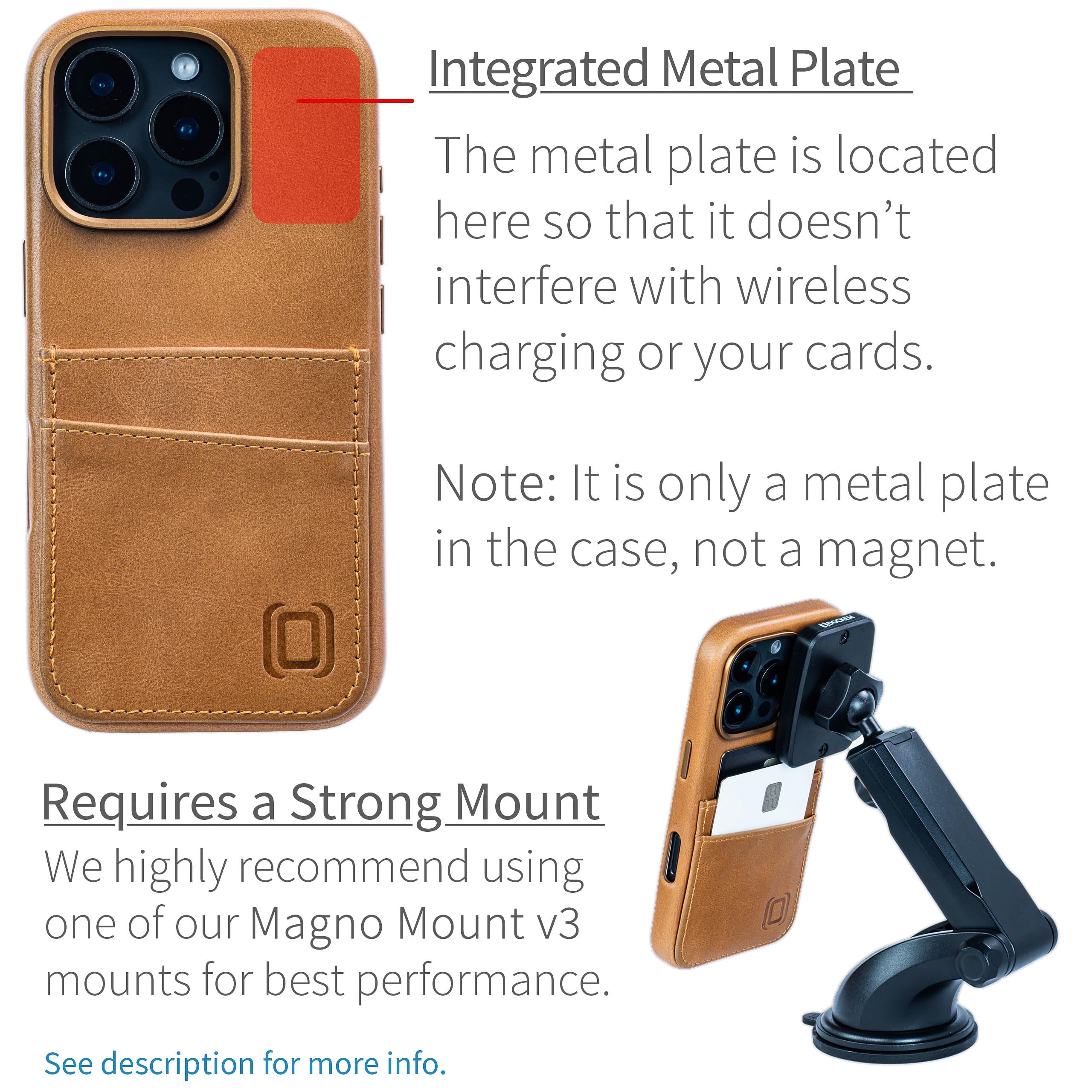Foto 5 pulgar | Tarjetero Dockem Genuine Leather V2 Para Iphone 16 Pro - Venta Internacional.