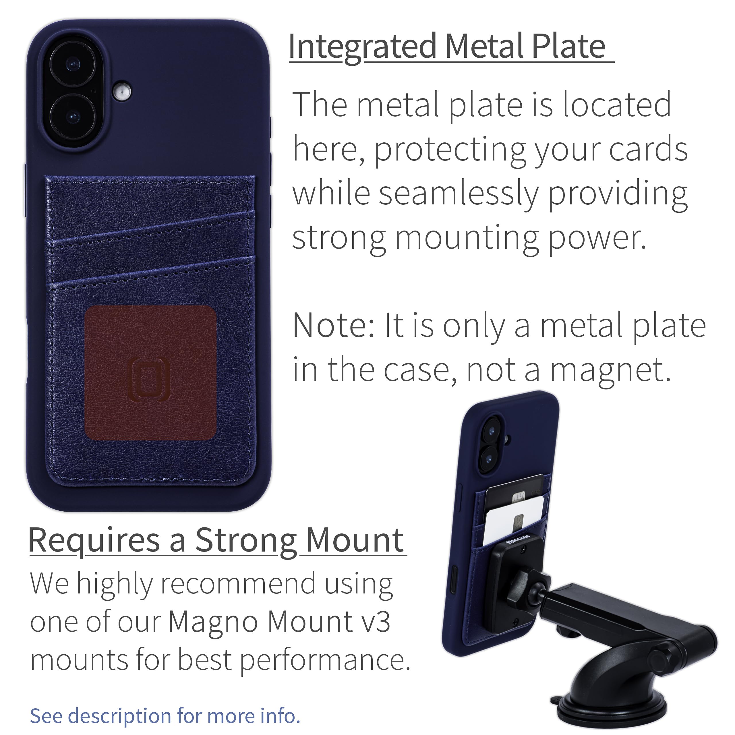 Foto 4 pulgar | Tarjetero Dockem Para Iphone 16 Plus Con Carcasa De Silicona Líquida - Venta Internacional.