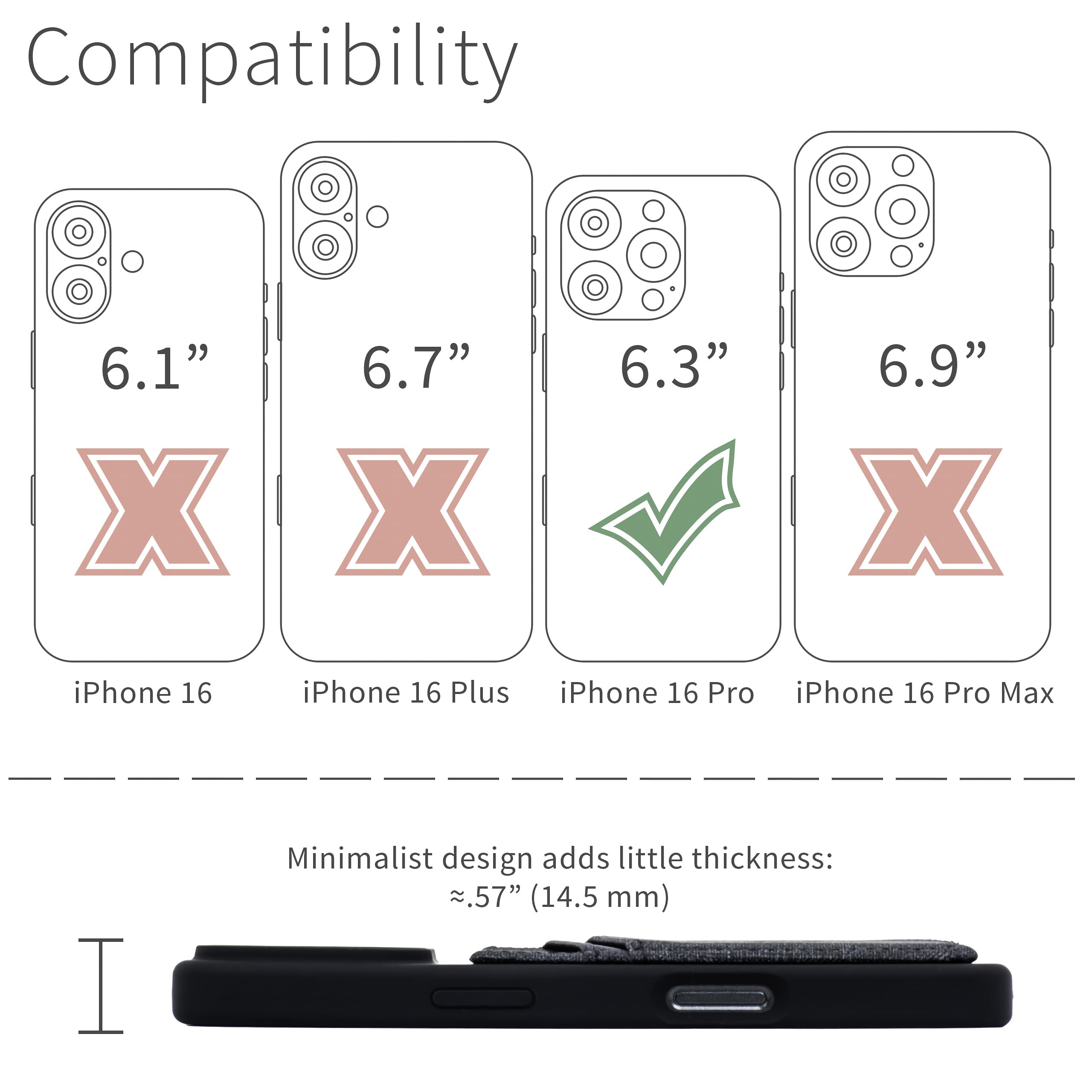 Foto 3 pulgar | Tarjetero Dockem Para Iphone 16 Pro Con Carcasa De Silicona Líquida - Venta Internacional.