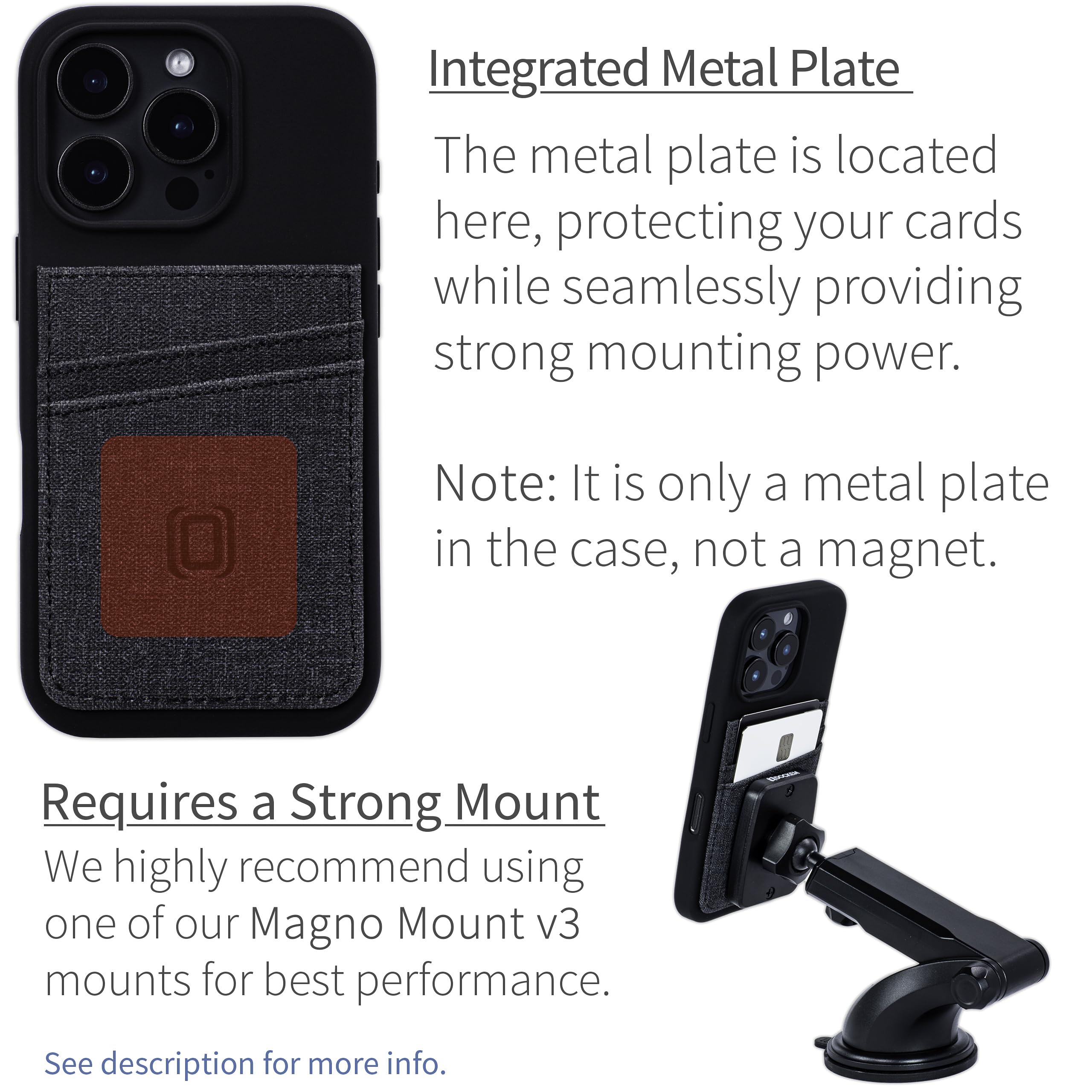 Foto 4 pulgar | Tarjetero Dockem Para Iphone 16 Pro Con Carcasa De Silicona Líquida - Venta Internacional.