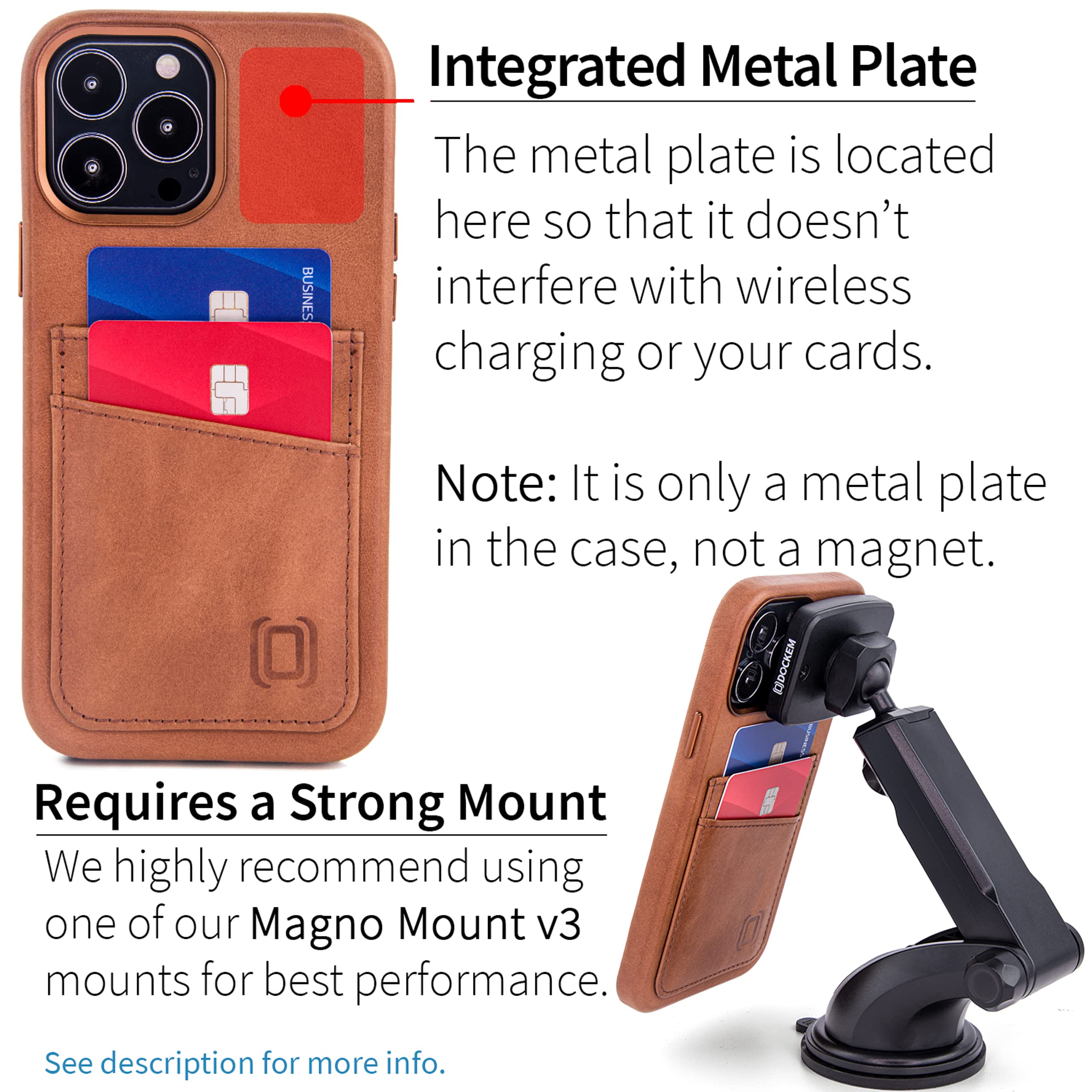 Foto 4 pulgar | Tarjetero Dockem De Piel Auténtica Para Iphone 13 Pro Max - Venta Internacional.