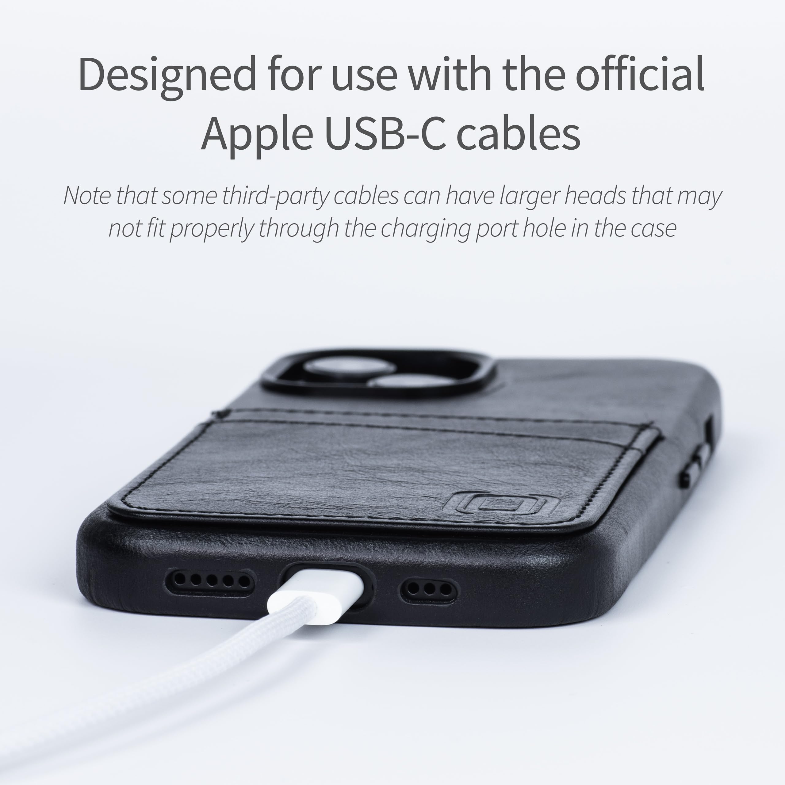 Foto 4 pulgar | Tarjetero Dockem De Piel Auténtica Para Iphone 15, Color Negro - Venta Internacional.