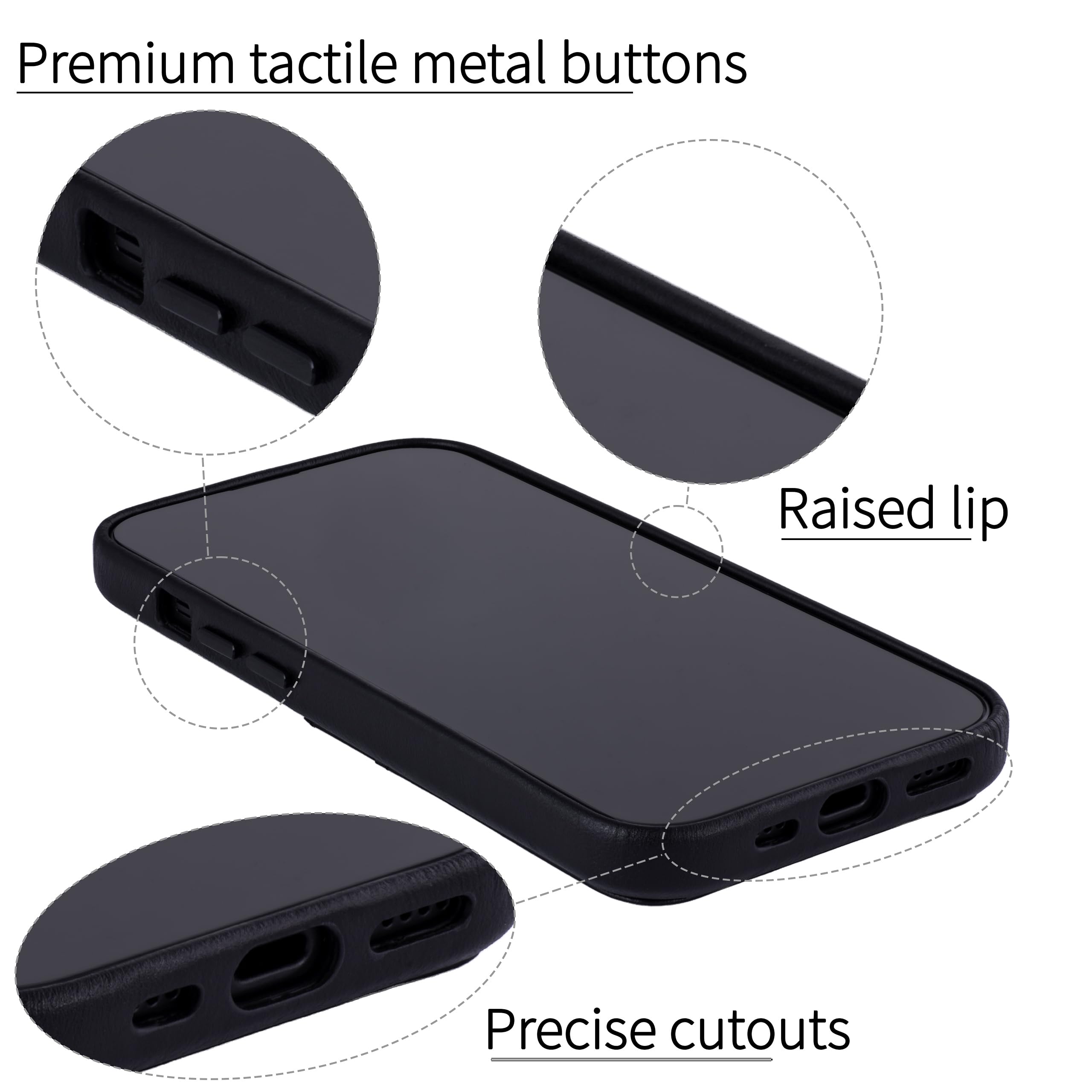 Foto 6 pulgar | Tarjetero Dockem De Piel Auténtica Para Iphone 15, Color Negro - Venta Internacional.