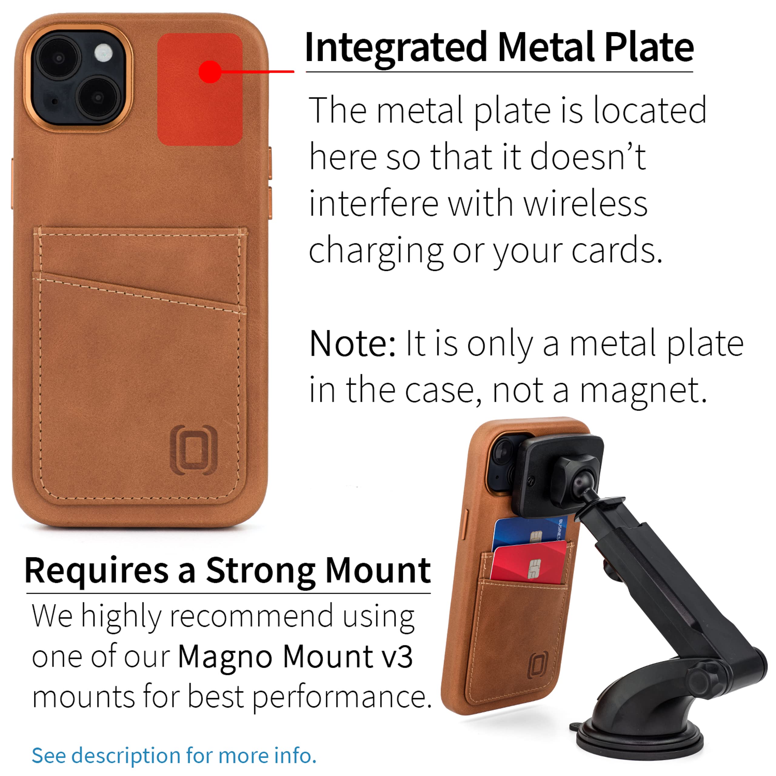 Foto 4 pulgar | Funda De Piel Auténtica Dockem Para Iphone 14 Plus, Color Marrón Claro - Venta Internacional.