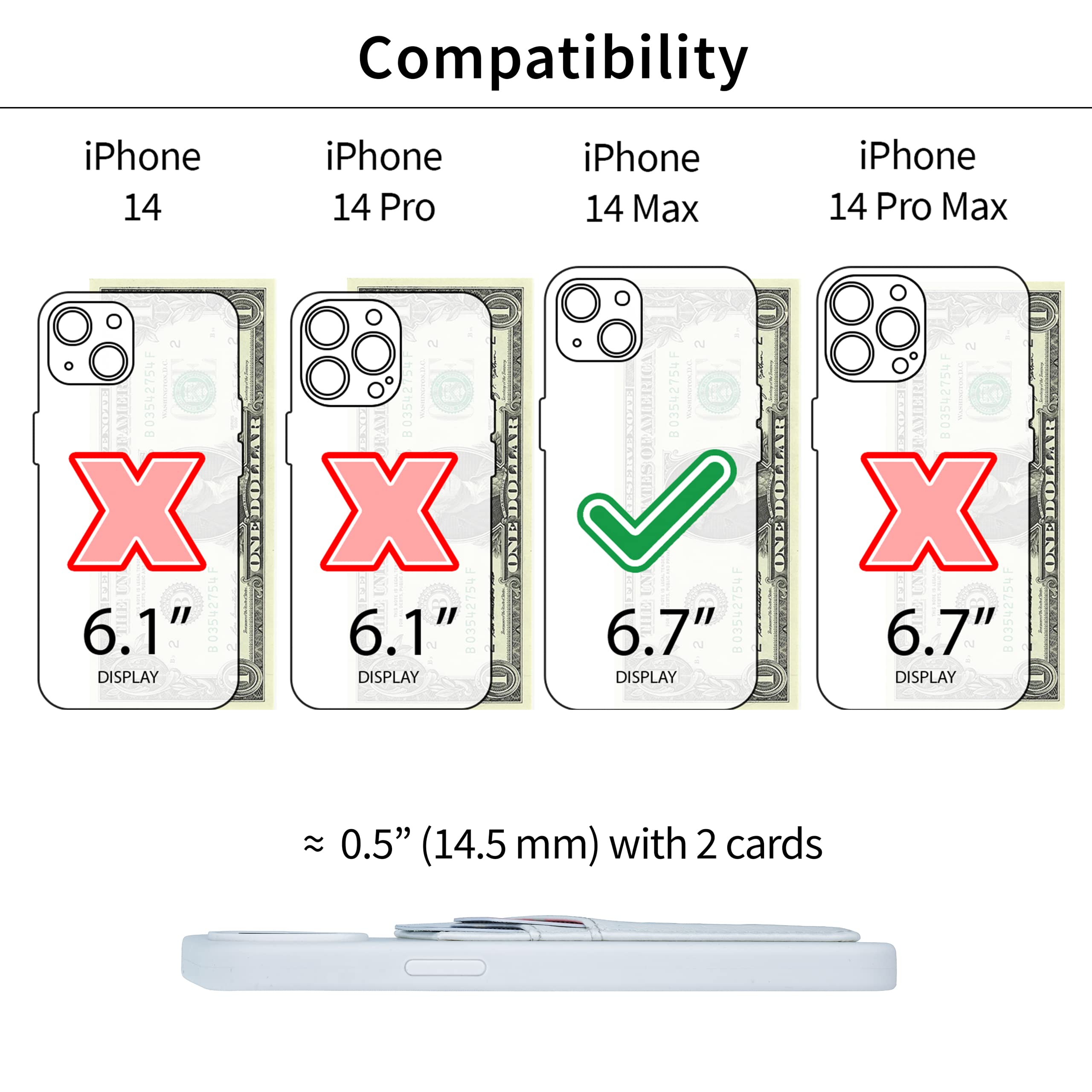 Foto 3 pulgar | Tarjetero Dockem M2l Para Iphone 14 Plus Con Silicona Líquida - Venta Internacional.