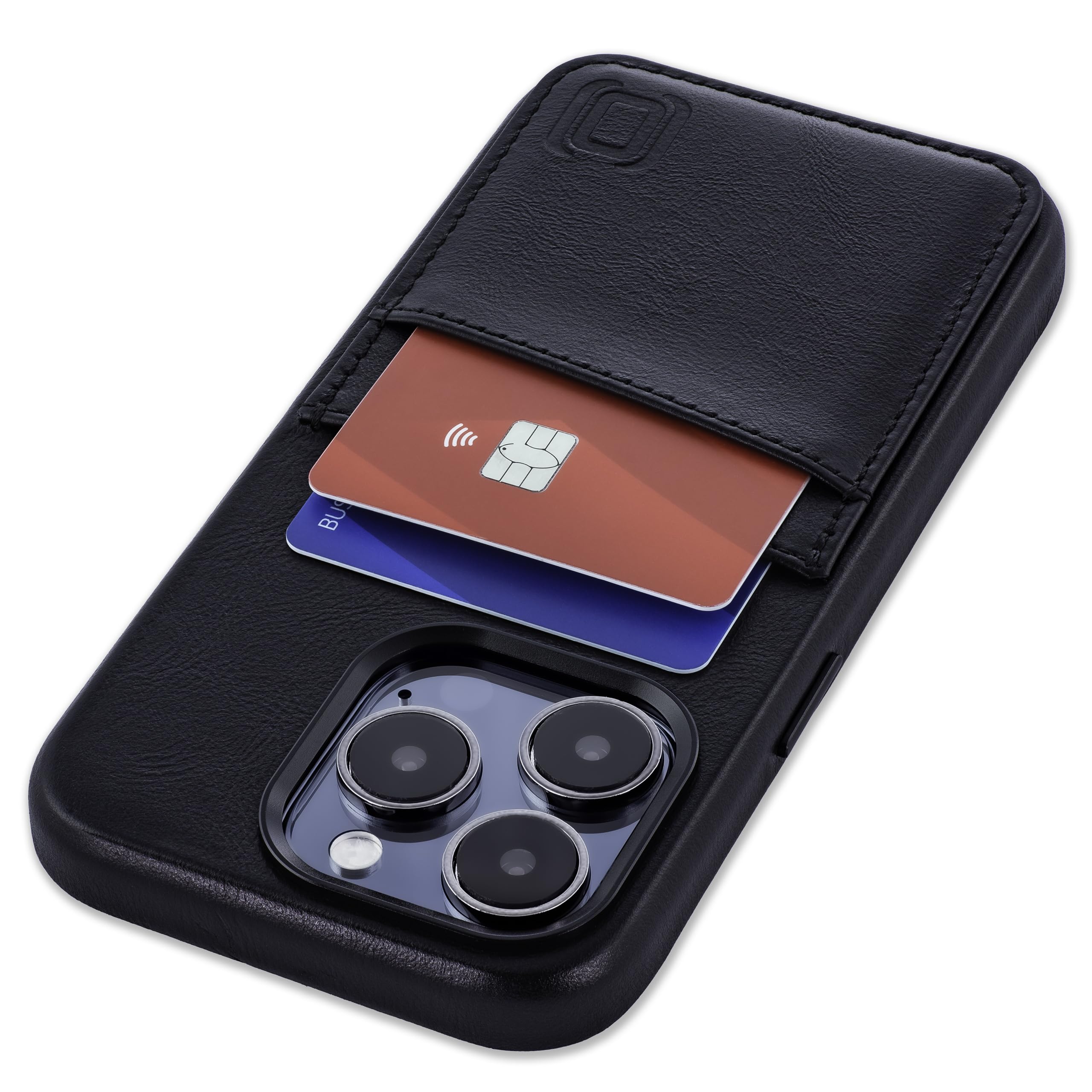 Foto 2 pulgar | Tarjetero Dockem De Piel Auténtica Para Iphone 15 Pro, Color Negro - Venta Internacional.