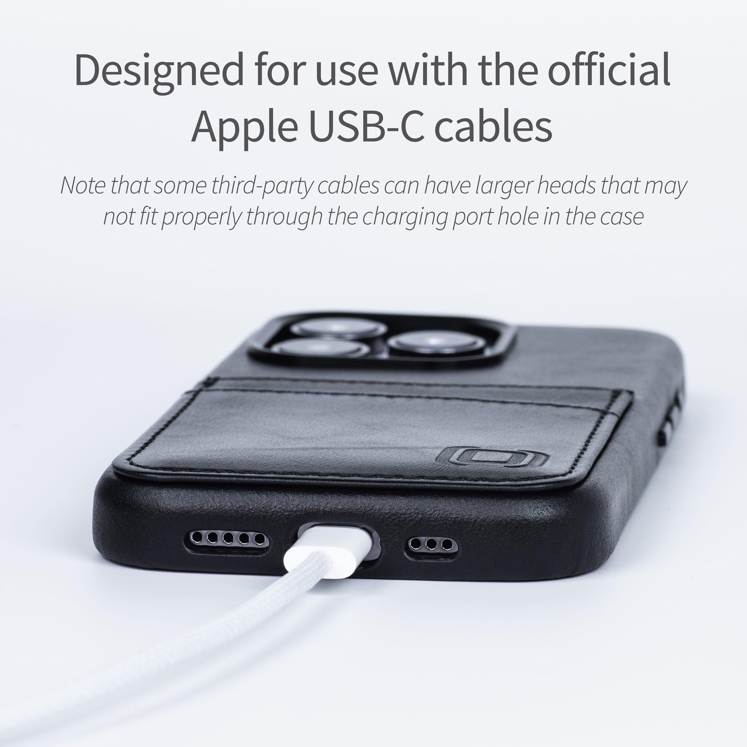Foto 4 pulgar | Tarjetero Dockem De Piel Auténtica Para Iphone 15 Pro, Color Negro - Venta Internacional.