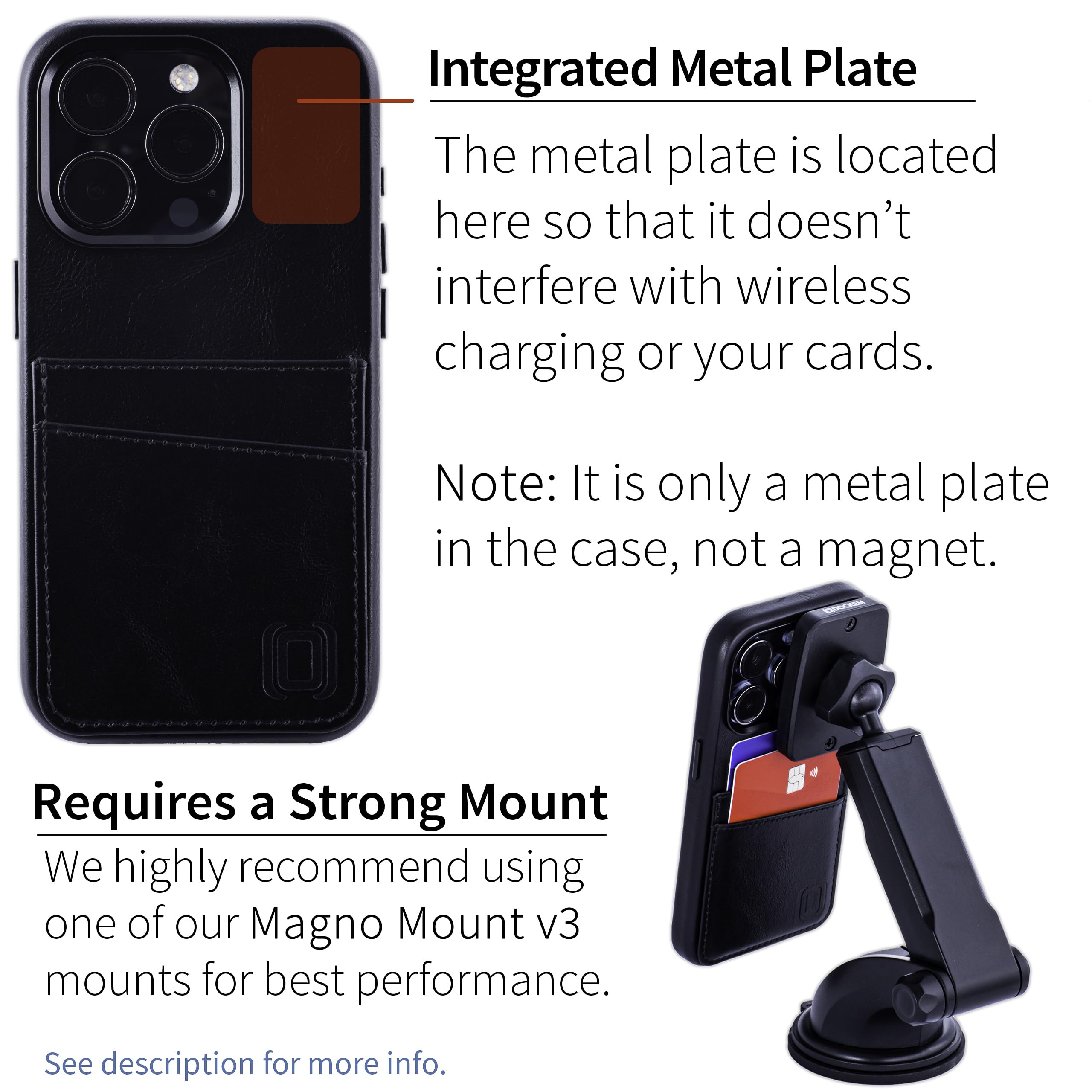 Foto 5 pulgar | Tarjetero Dockem De Piel Auténtica Para Iphone 15 Pro, Color Negro - Venta Internacional.