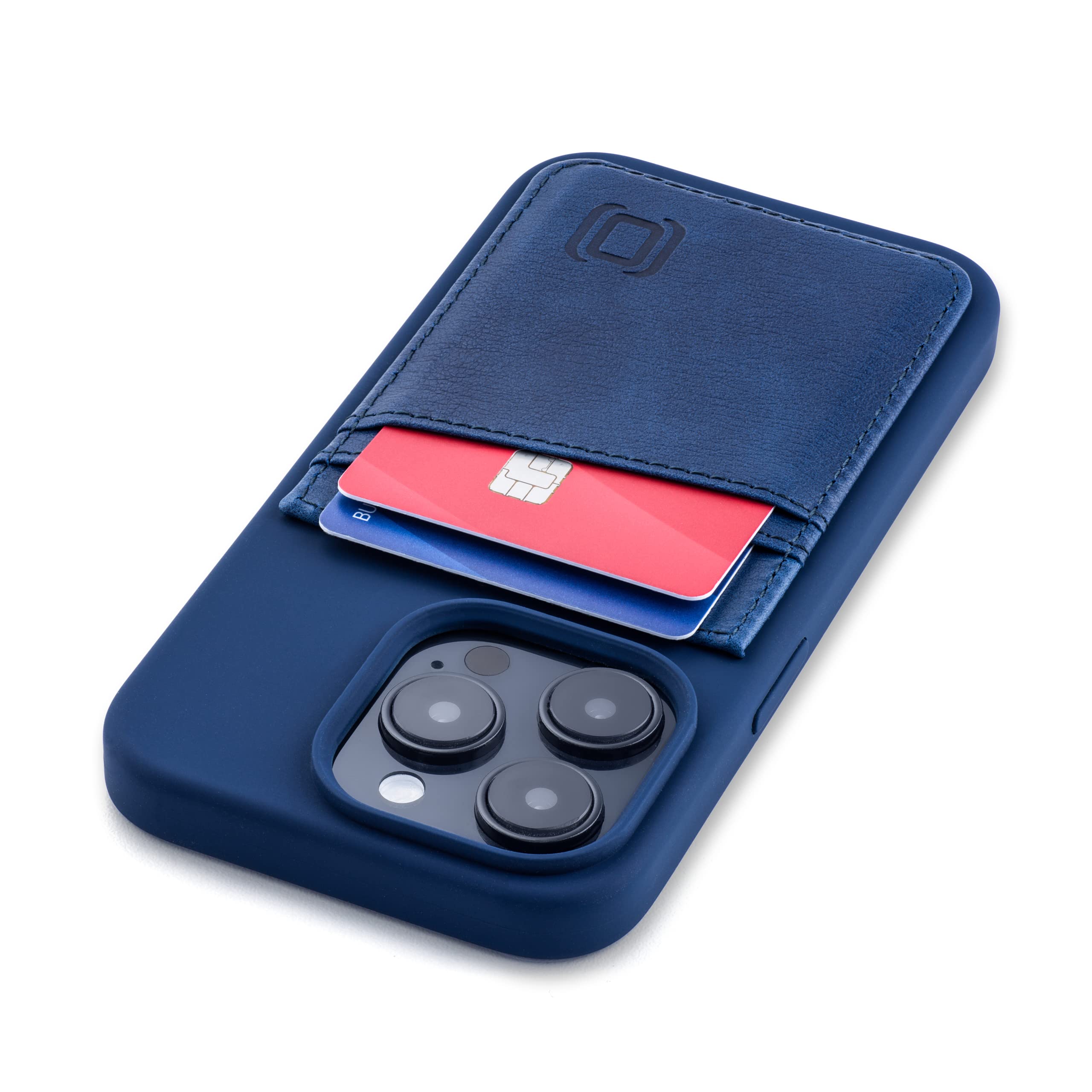 Foto 2 pulgar | Tarjetero Dockem Para Iphone 14 Pro Con Carcasa De Silicona Líquida, Color Azul Marino - Venta Internacional.