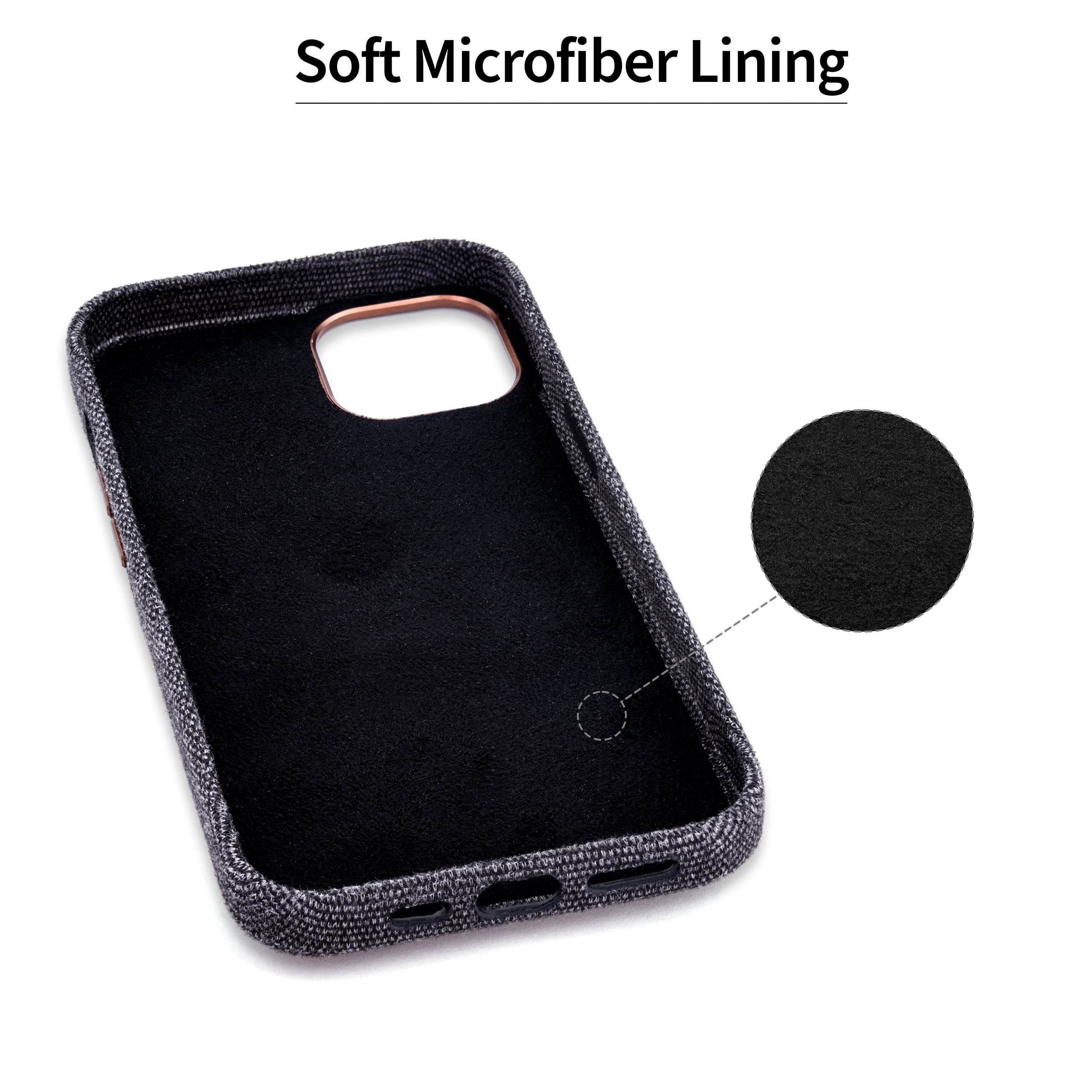 Foto 7 pulgar | Tarjetero Dockem Fabric Para Iphone 13 6.1 Con Cartera De Piel - Venta Internacional.