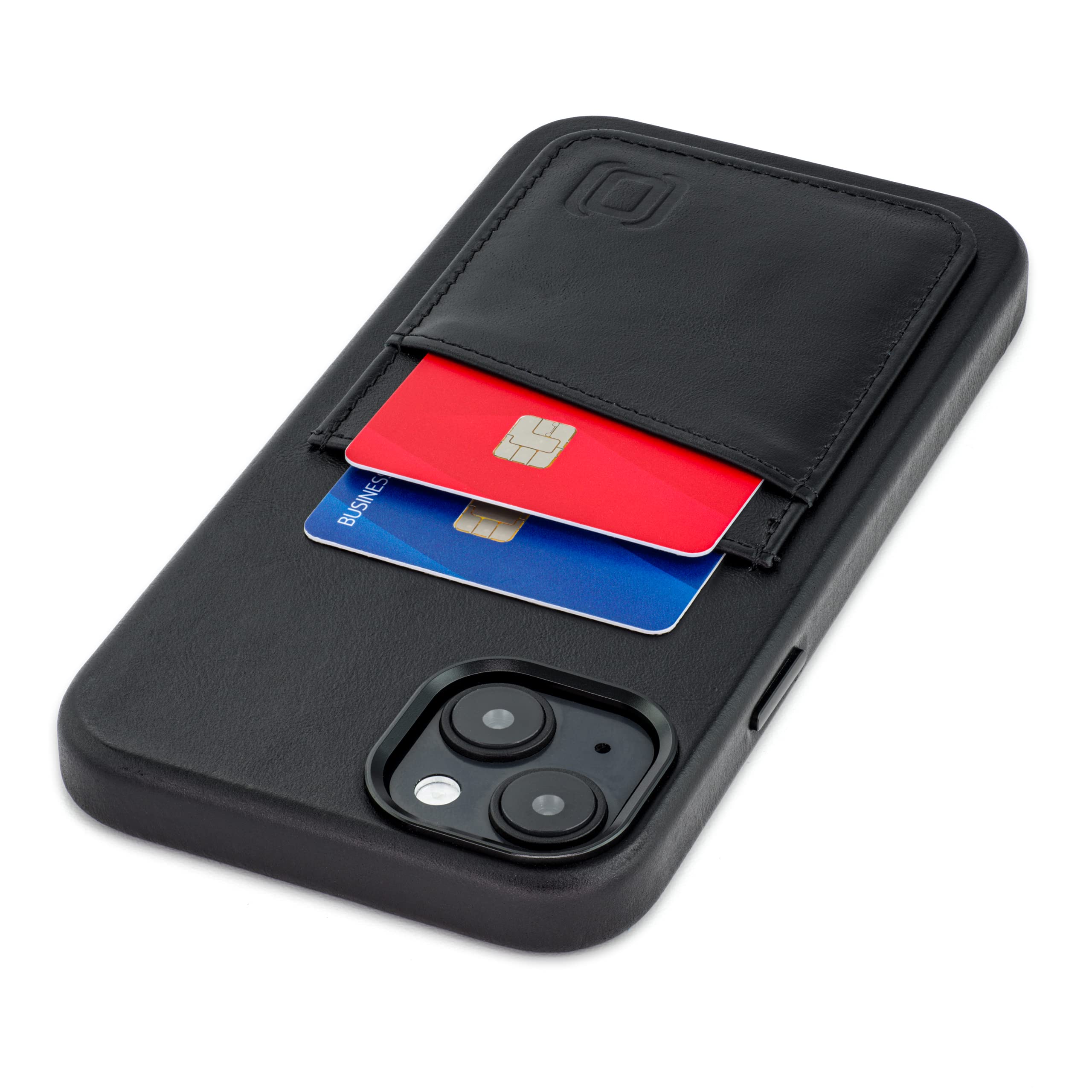 Tarjetero Dockem Para Iphone 14 Plus, Piel Auténtica, Color Negro - Venta Internacional.