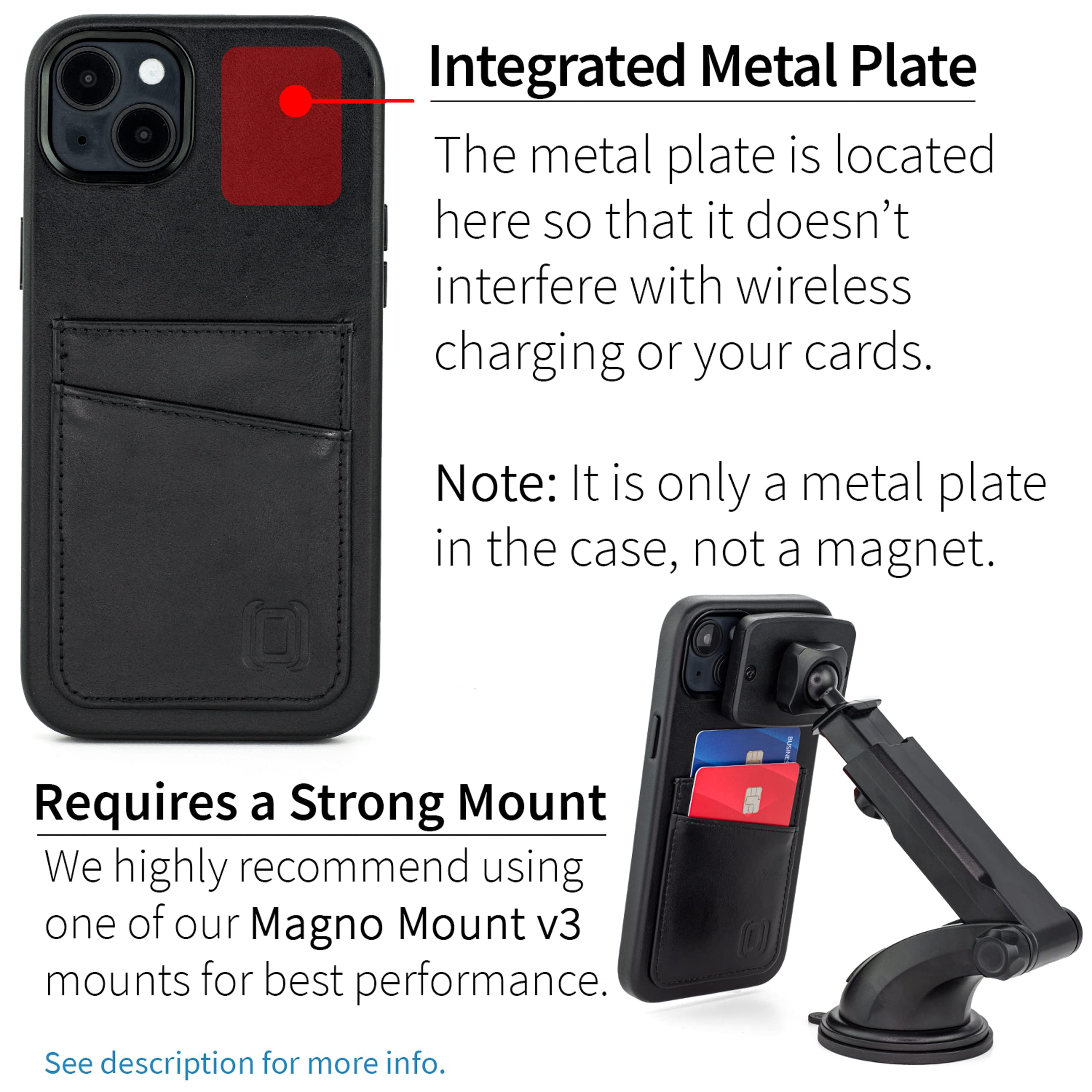 Foto 4 pulgar | Tarjetero Dockem Para Iphone 14 Plus, Piel Auténtica, Color Negro - Venta Internacional.