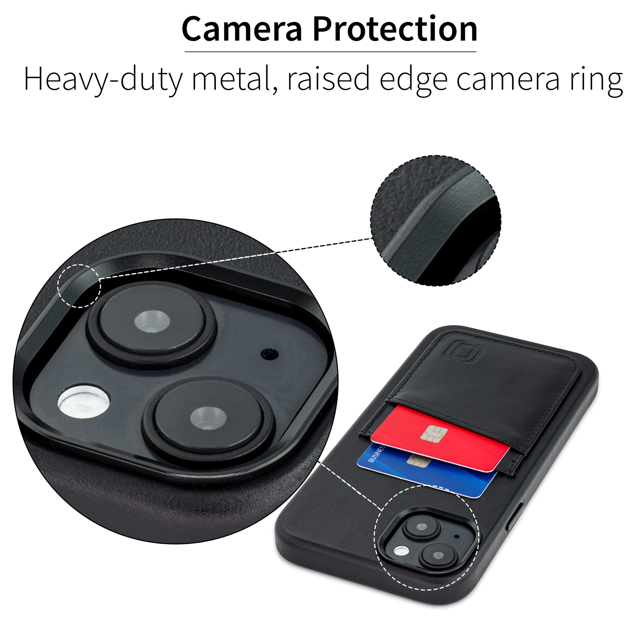 Foto 5 pulgar | Tarjetero Dockem Para Iphone 14 Plus, Piel Auténtica, Color Negro - Venta Internacional.