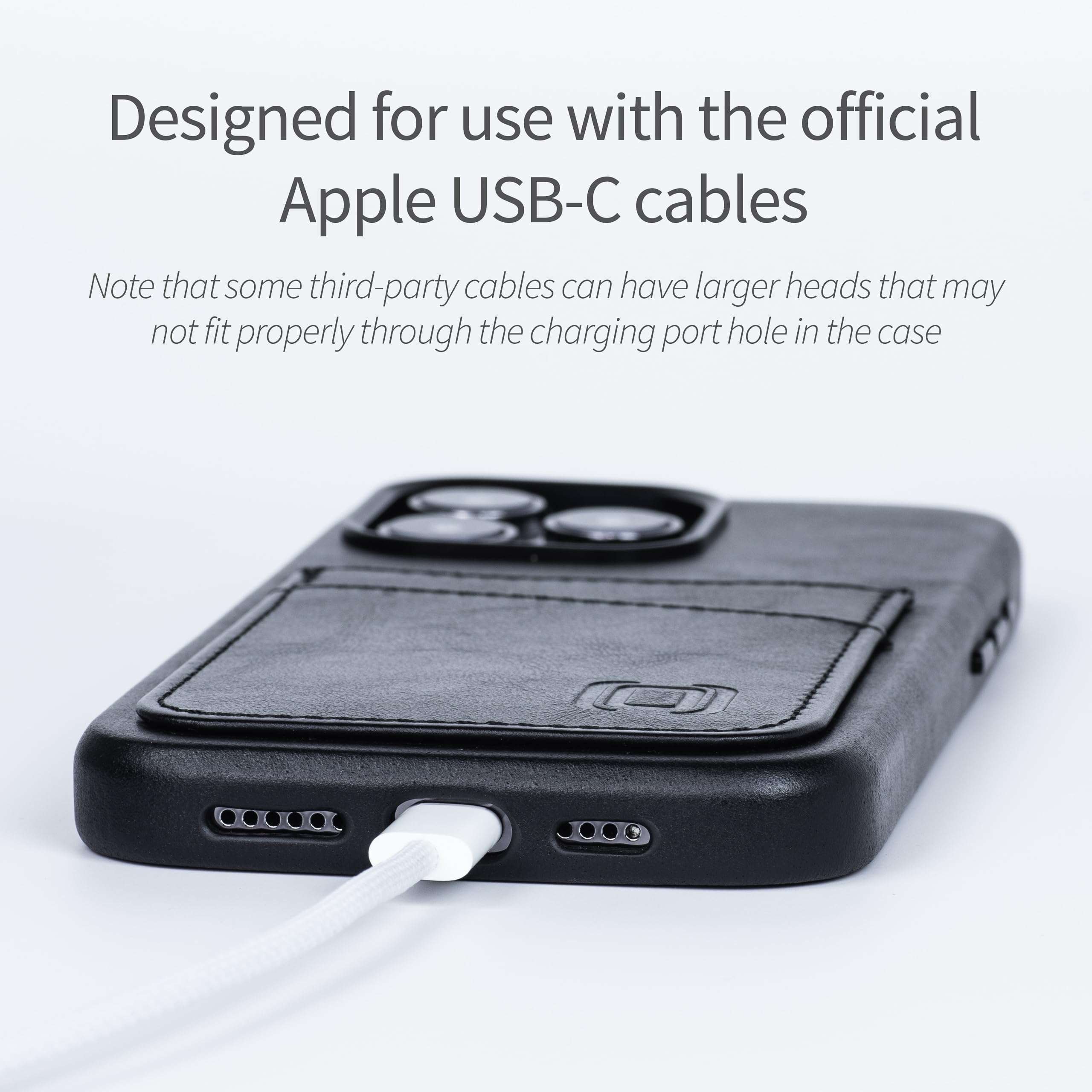 Foto 4 pulgar | Tarjetero Dockem De Piel Auténtica Para Iphone 15 Pro Max, Color Negro - Venta Internacional.