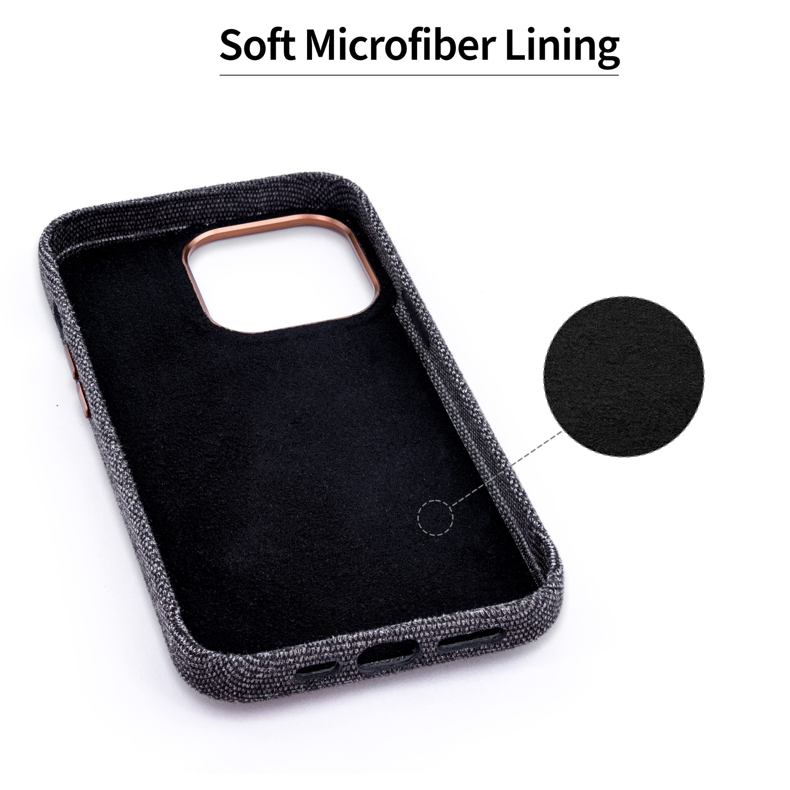 Foto 7 pulgar | Tarjetero Dockem Fabric Para Iphone 13 Pro 6.1 Con Cartera Gris - Venta Internacional.