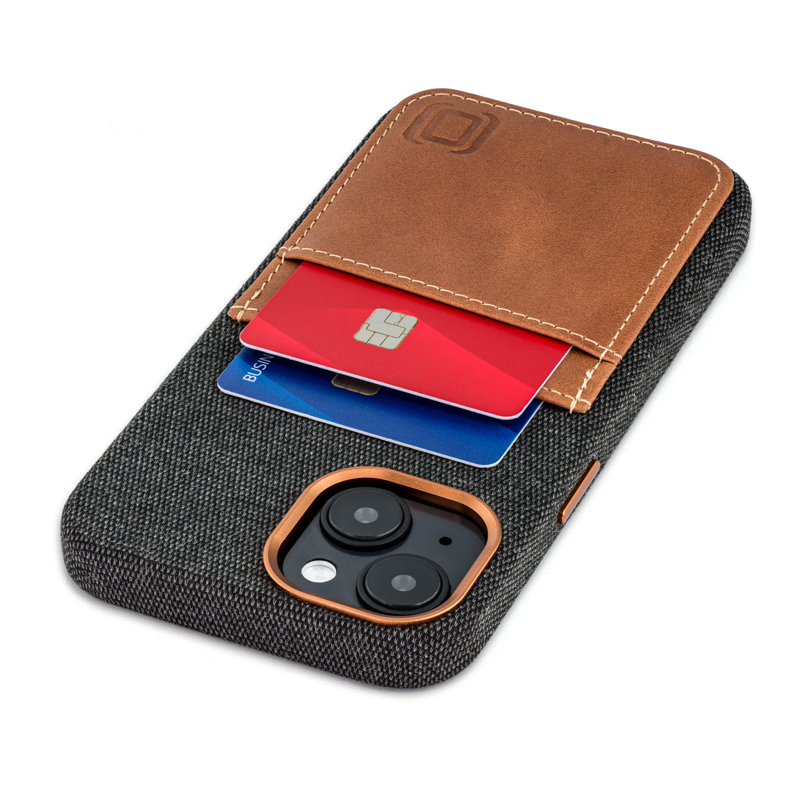 Foto 2 pulgar | Tarjetero De Tela Dockem Para Iphone 14 Con Cartera De Piel, Color Gris - Venta Internacional.